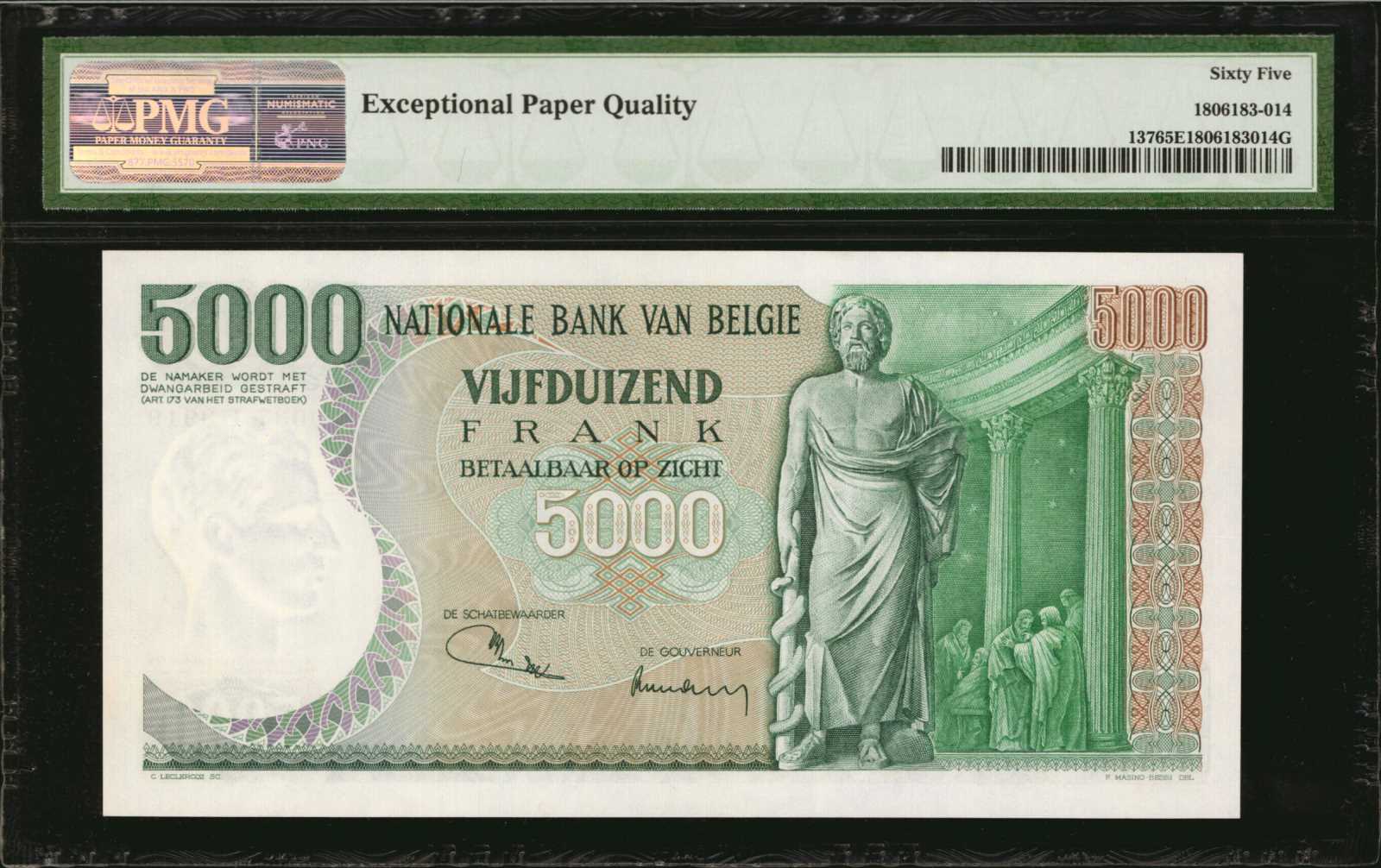 image for: Belgium  5,000 francs (B584bz)