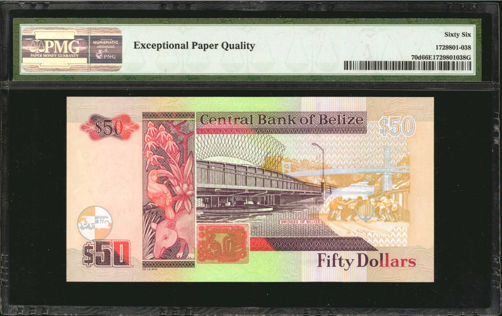 image for: Belize  50 dollars (B328z)