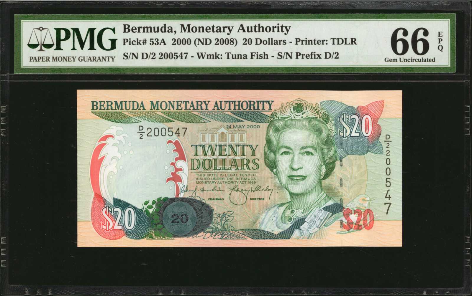 image for: Bermuda  20 dollars (B226a)