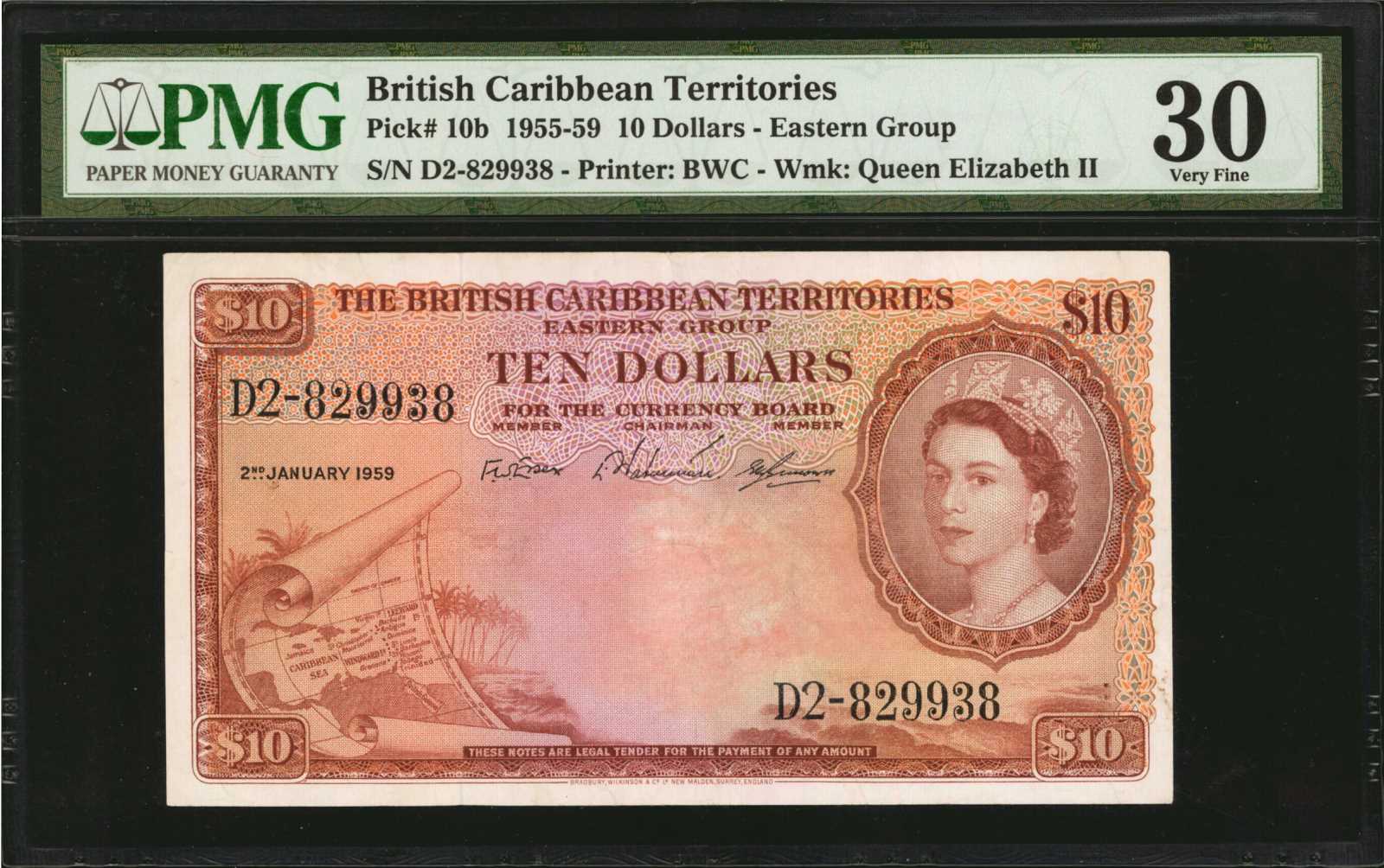 image for: British Caribbean Territories  10 dollars(B110bs2)