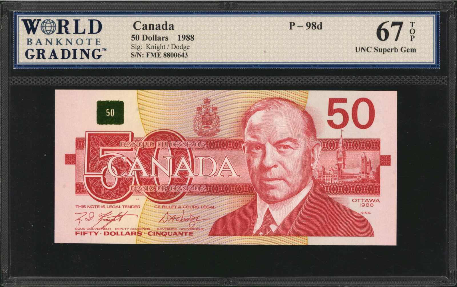 image for: Canada  50 dollars (B361a)