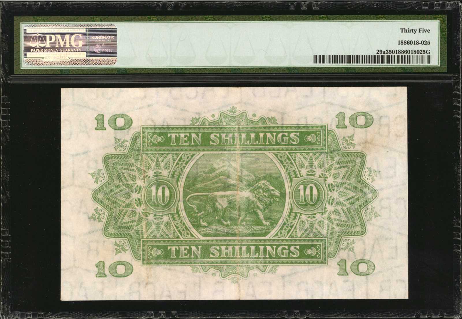 image for: East Africa  10 shillings(B218bs)