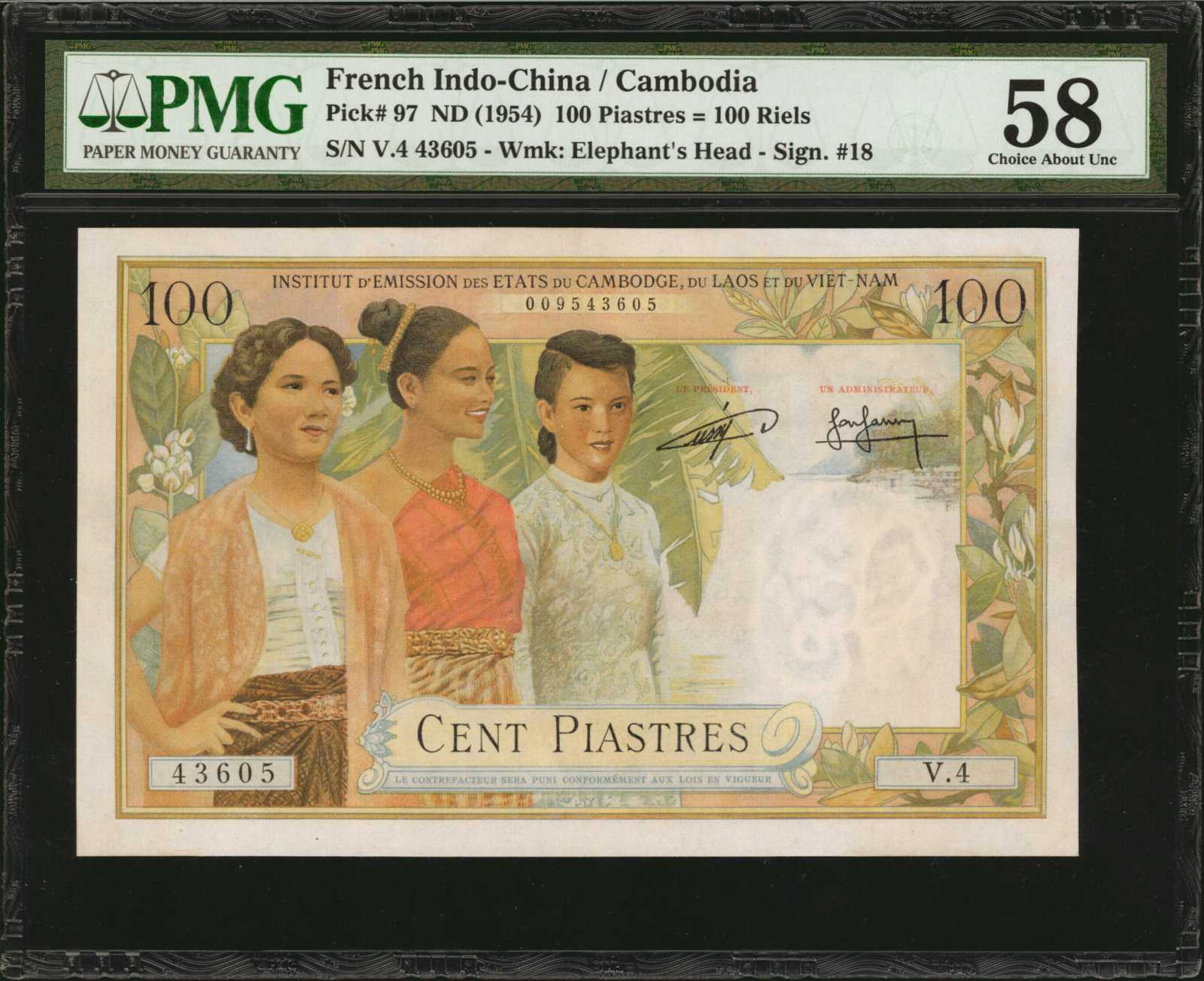 image for: French Indo-China  100 piastres(B406as1)