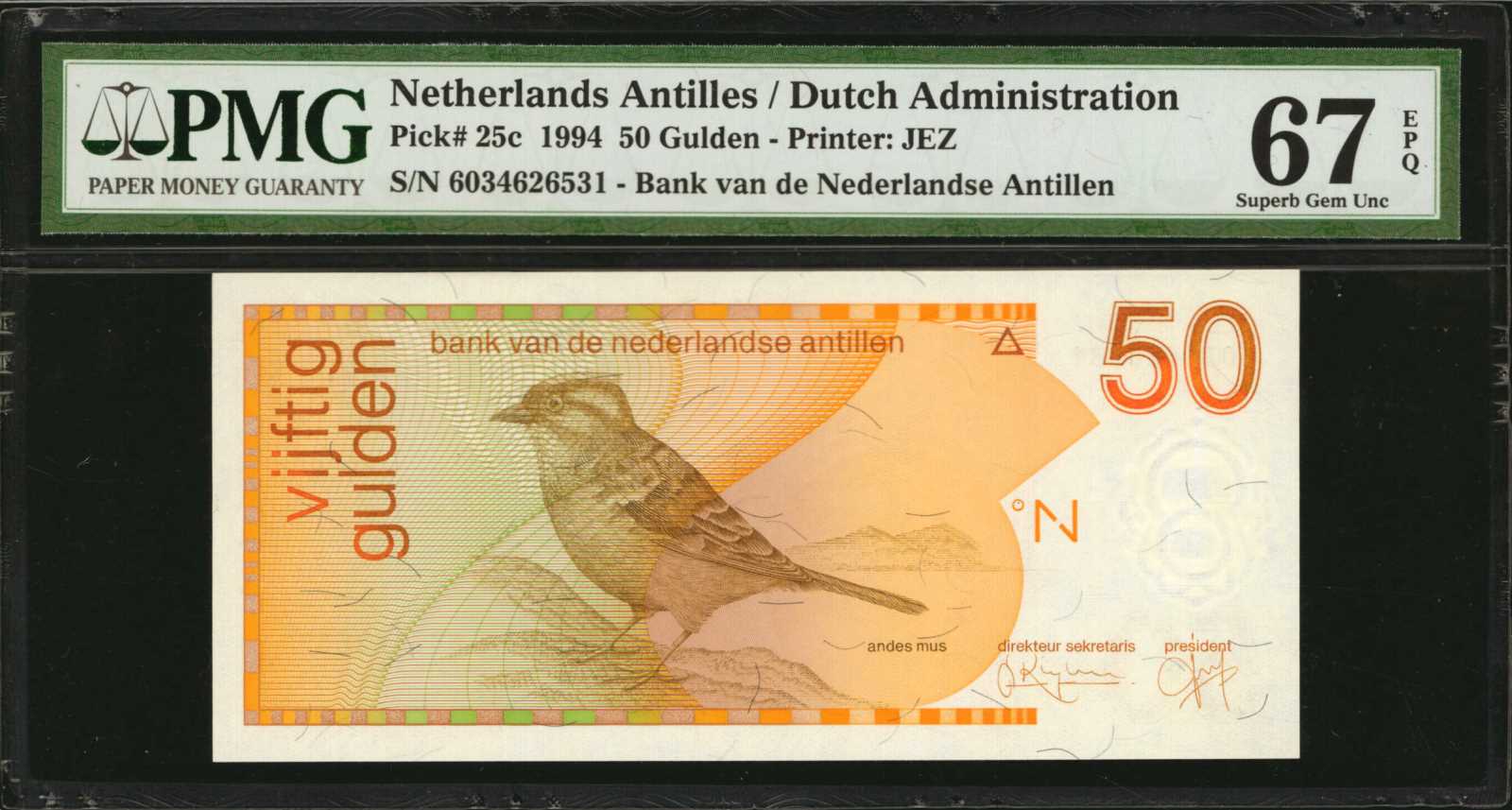 image for: Netherlands Antilles  50 gulden (guilders) (B222c)