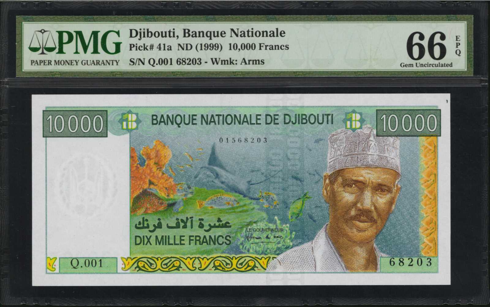image for: Djibouti  10,000 francs (B106as1)