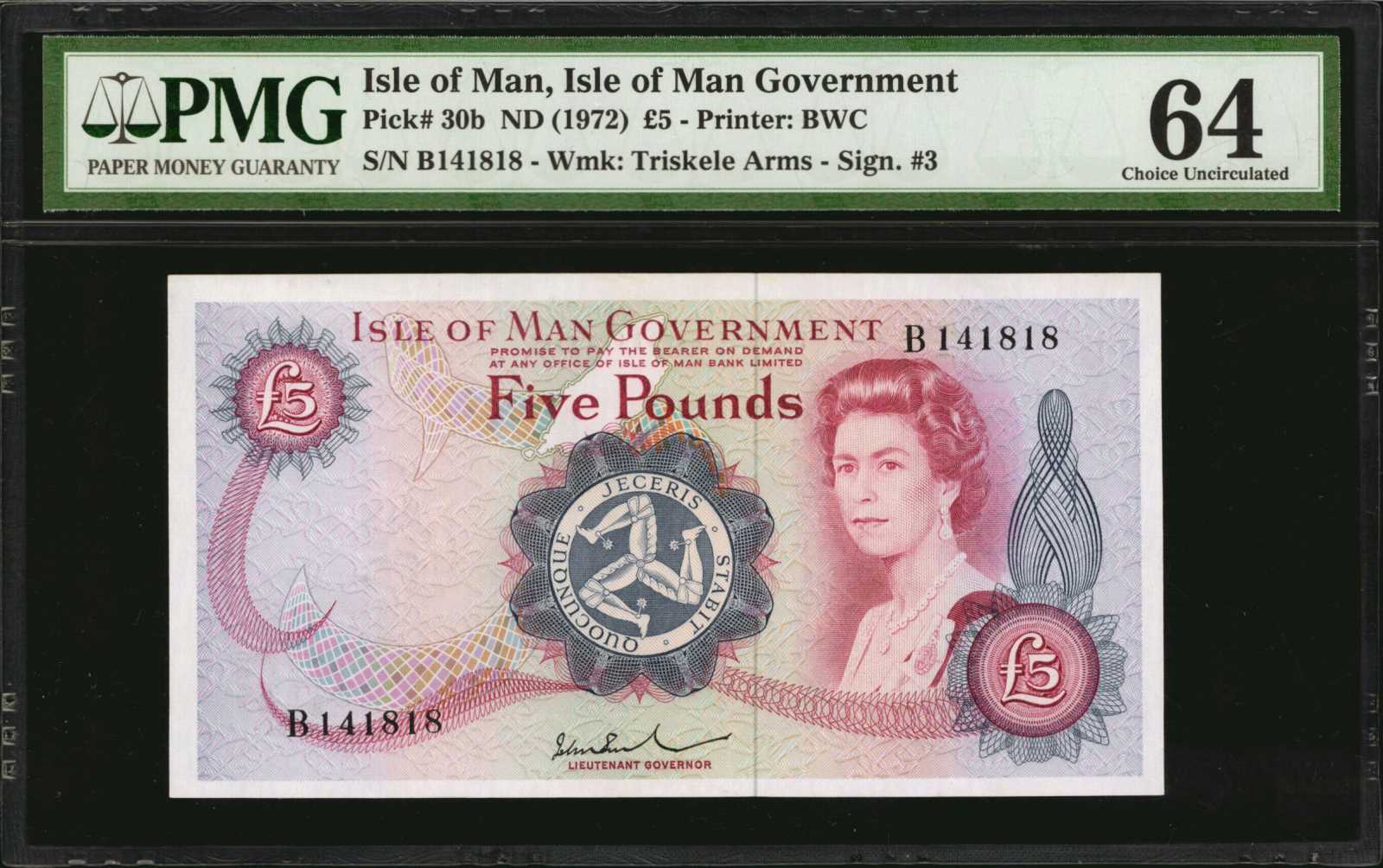 image for: Isle of Man  5 pounds (B107as)
