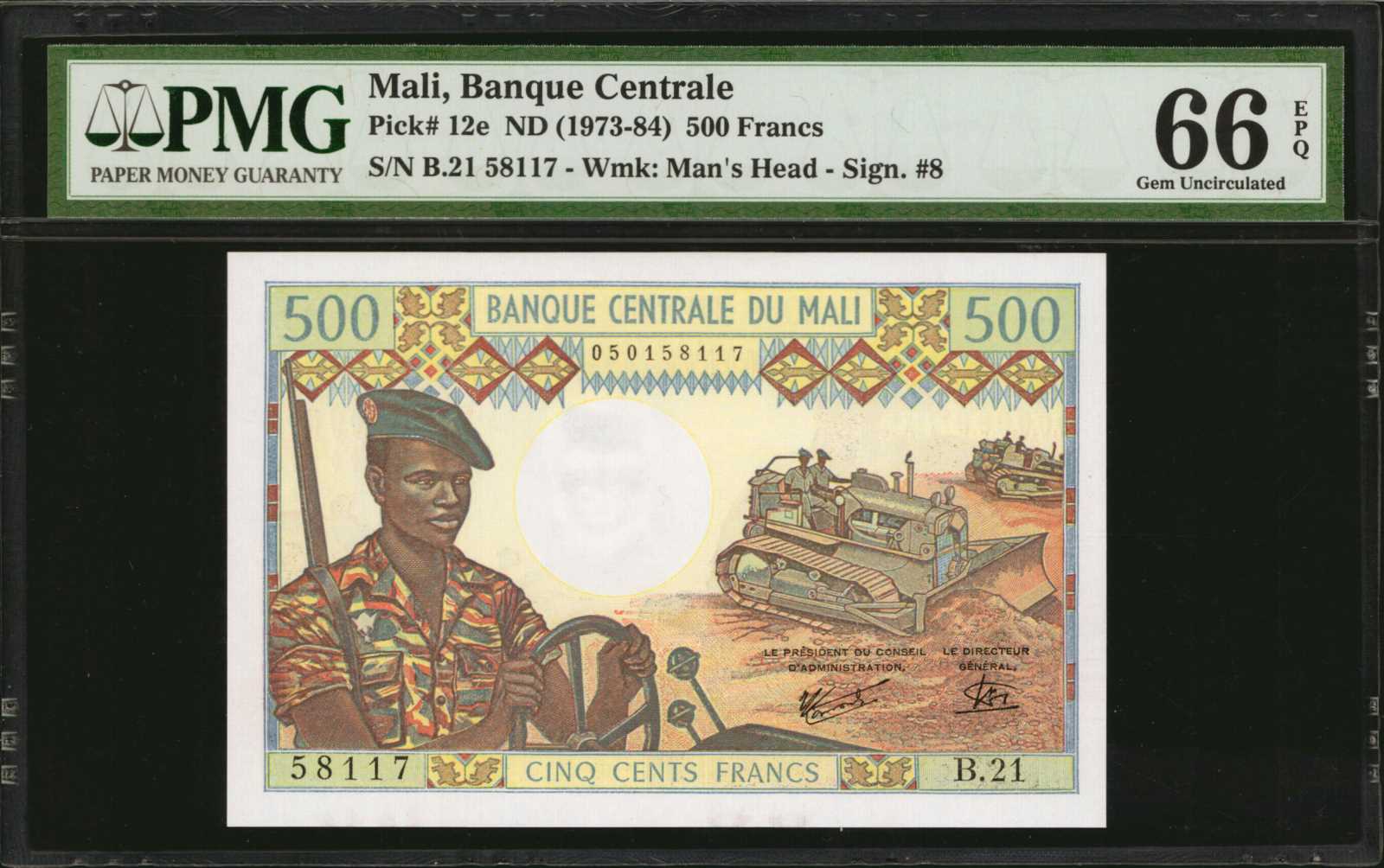 image for: Mali  500 francs(B202b)