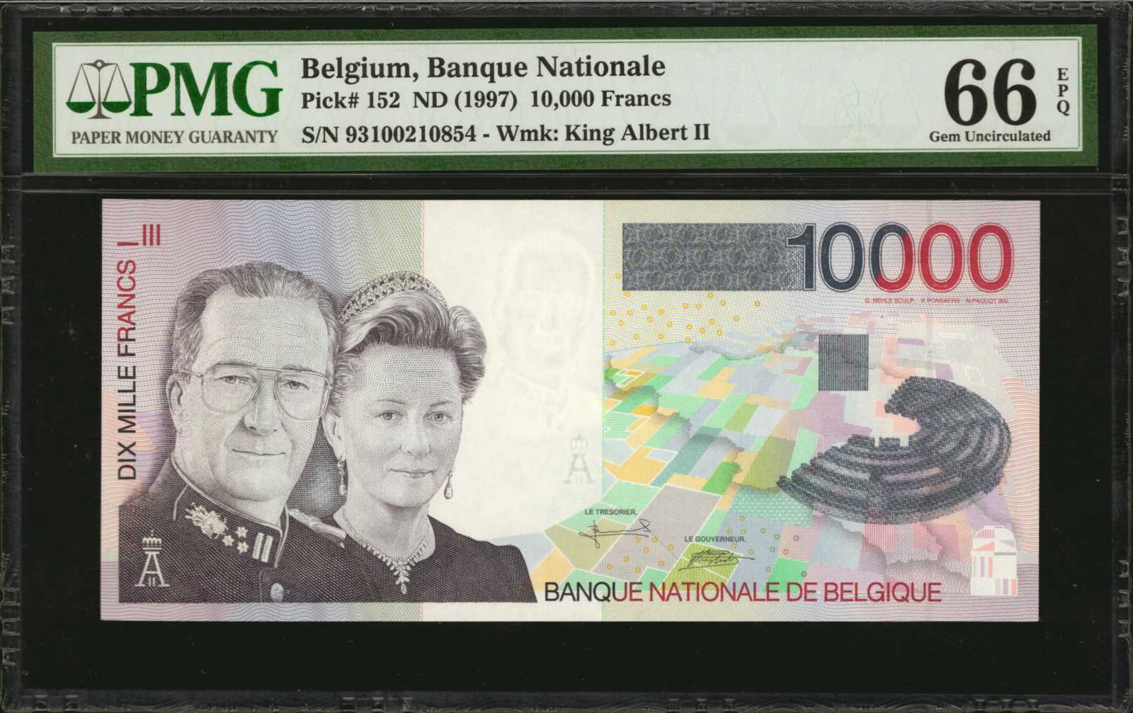 image for: Belgium  10,000 francs (B595as)
