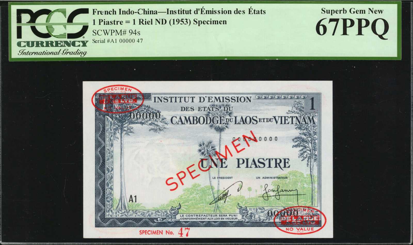 image for: French Indo-China  1 piastre(B403b)