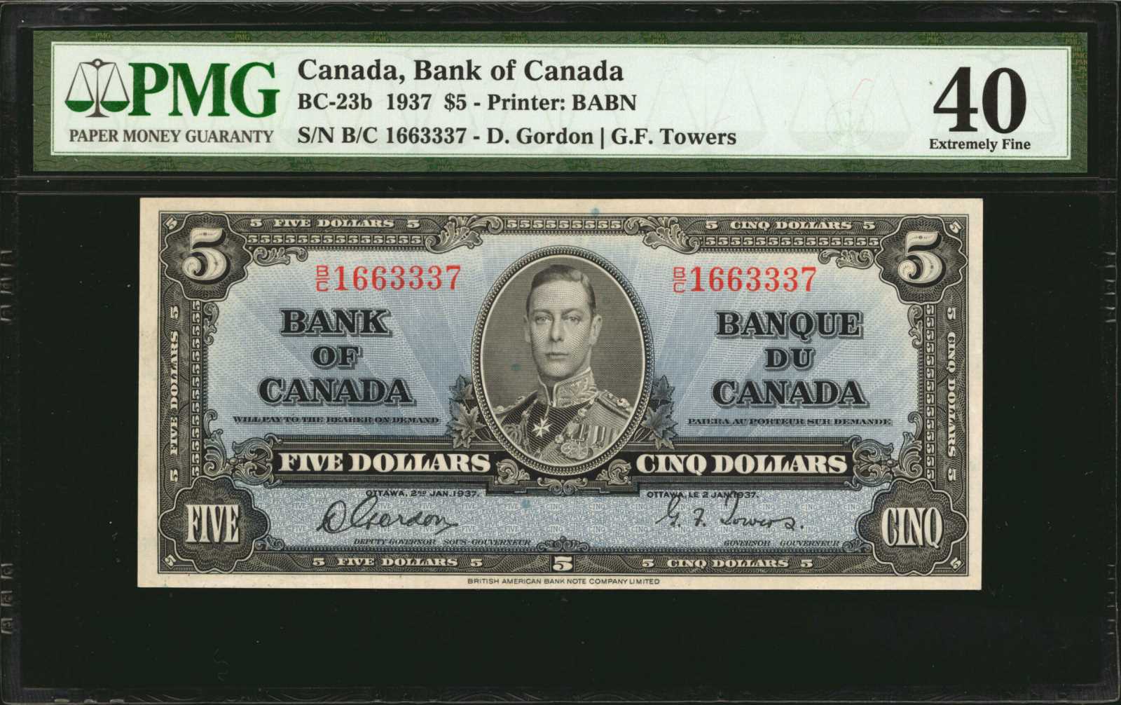 image for: Canada  5 dollars (B323c)