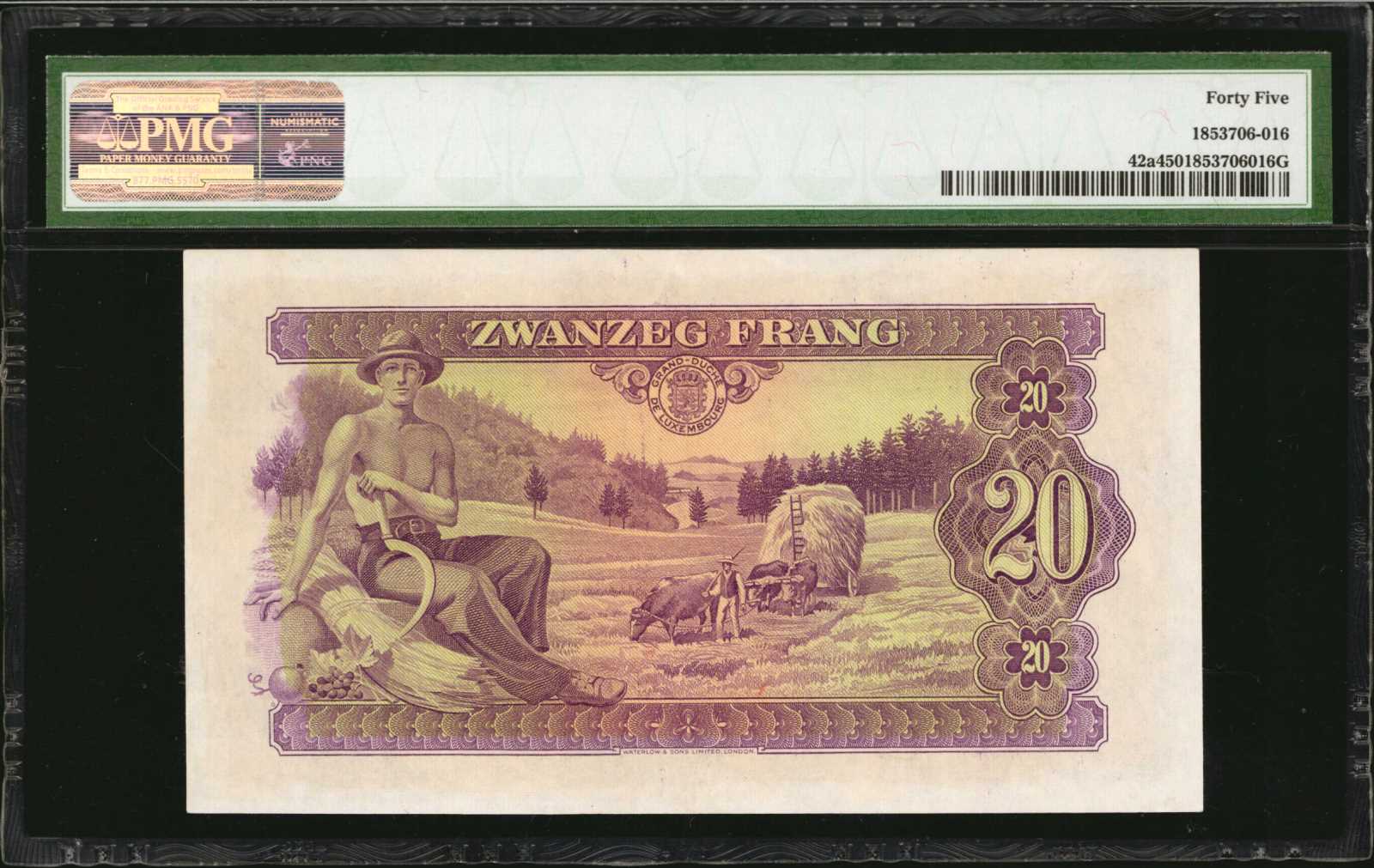 image for: Luxembourg  20 frang (francs) (B327a)