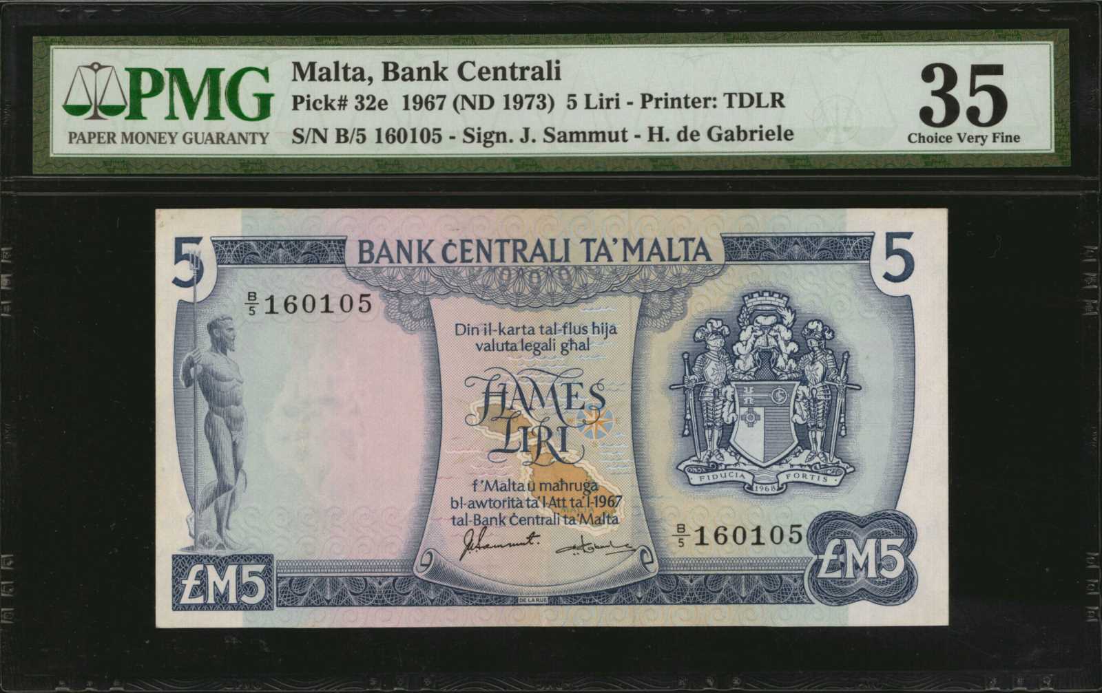 image for: Malta  5 liri (B205z)