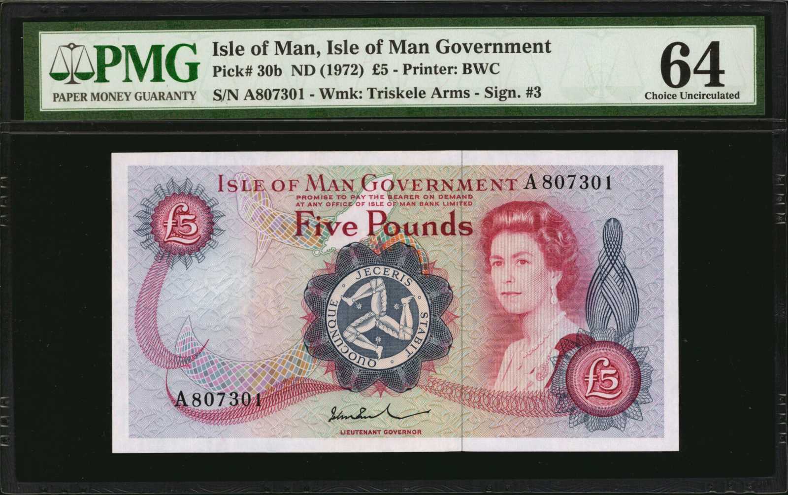 image for: Isle of Man  5 pounds (B107as)