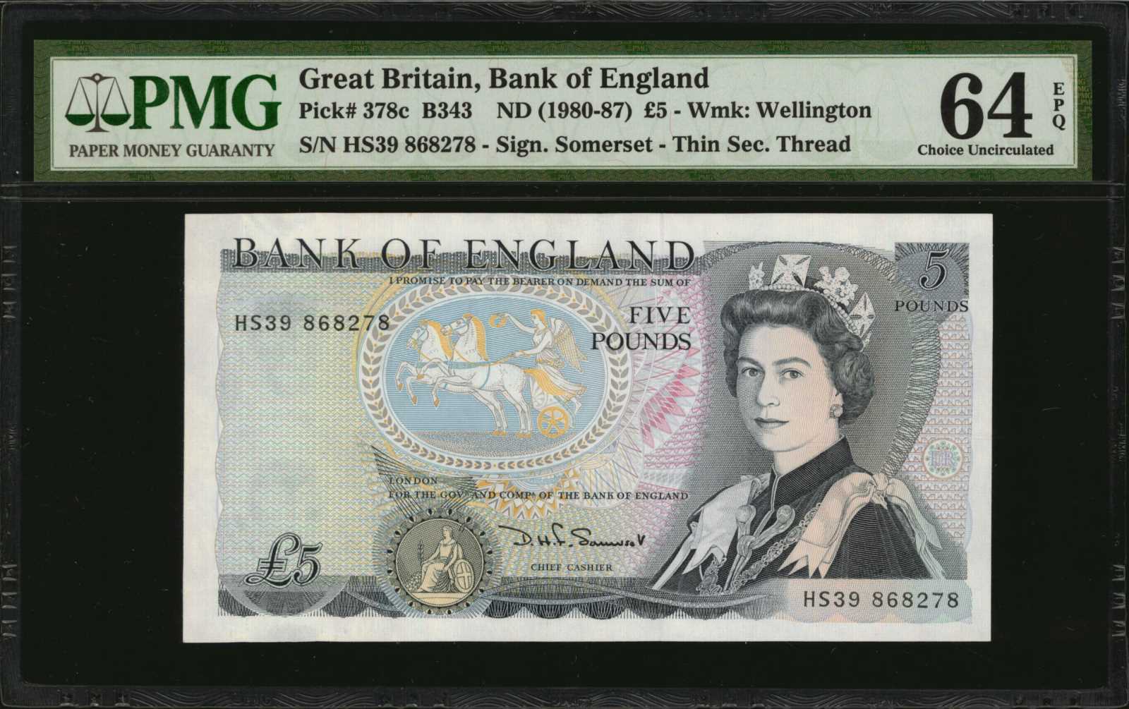 image for: United Kingdom  5 pounds (B185bs)