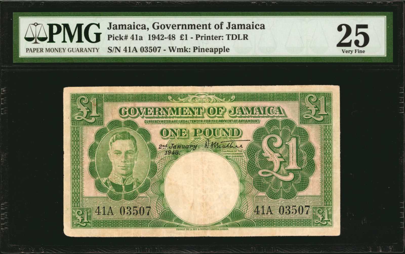 image for: Jamaica  1 pound (B110g)