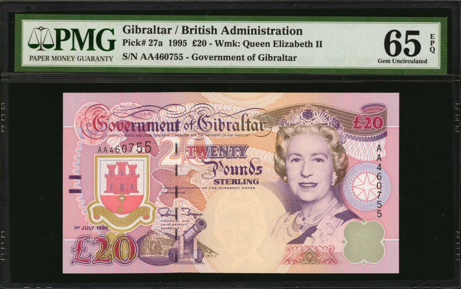 image for: Gibraltar  20 pounds (B125a)