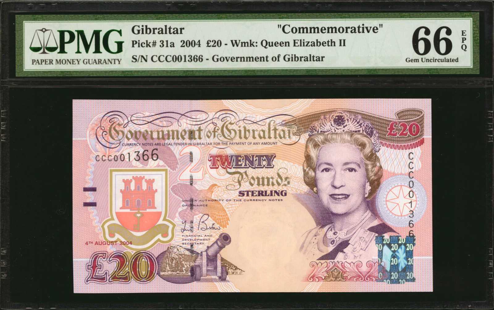 image for: Gibraltar  20 pounds (B129as)
