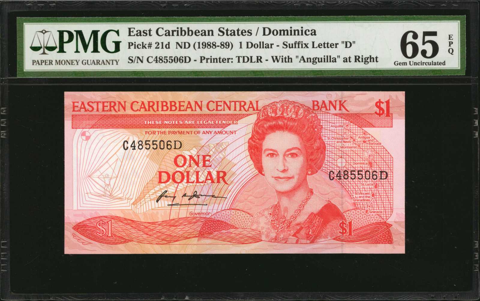 image for: East Caribbean States  1 dollar (B205d1)