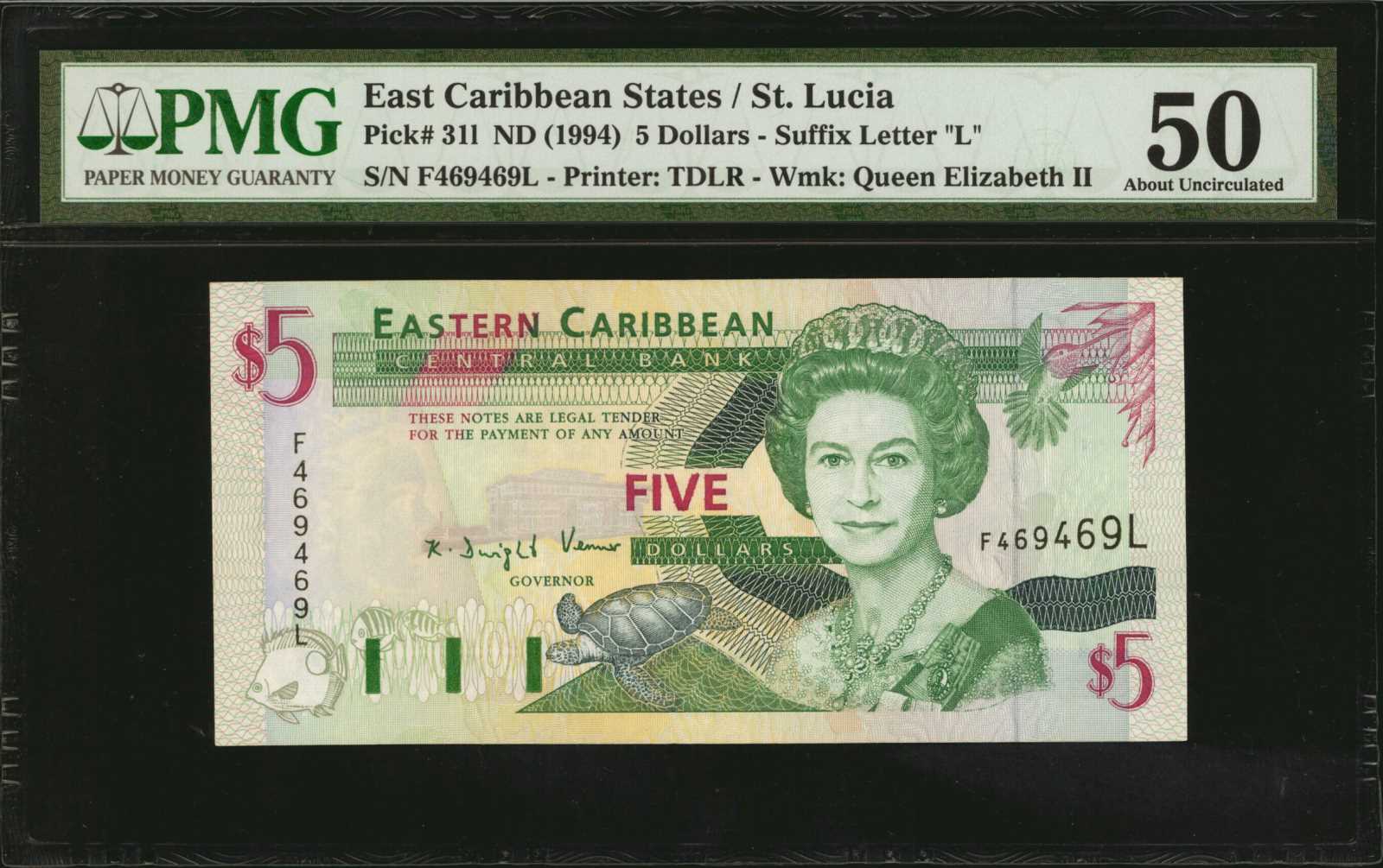 image for: East Caribbean States  5 dollars (B215d)