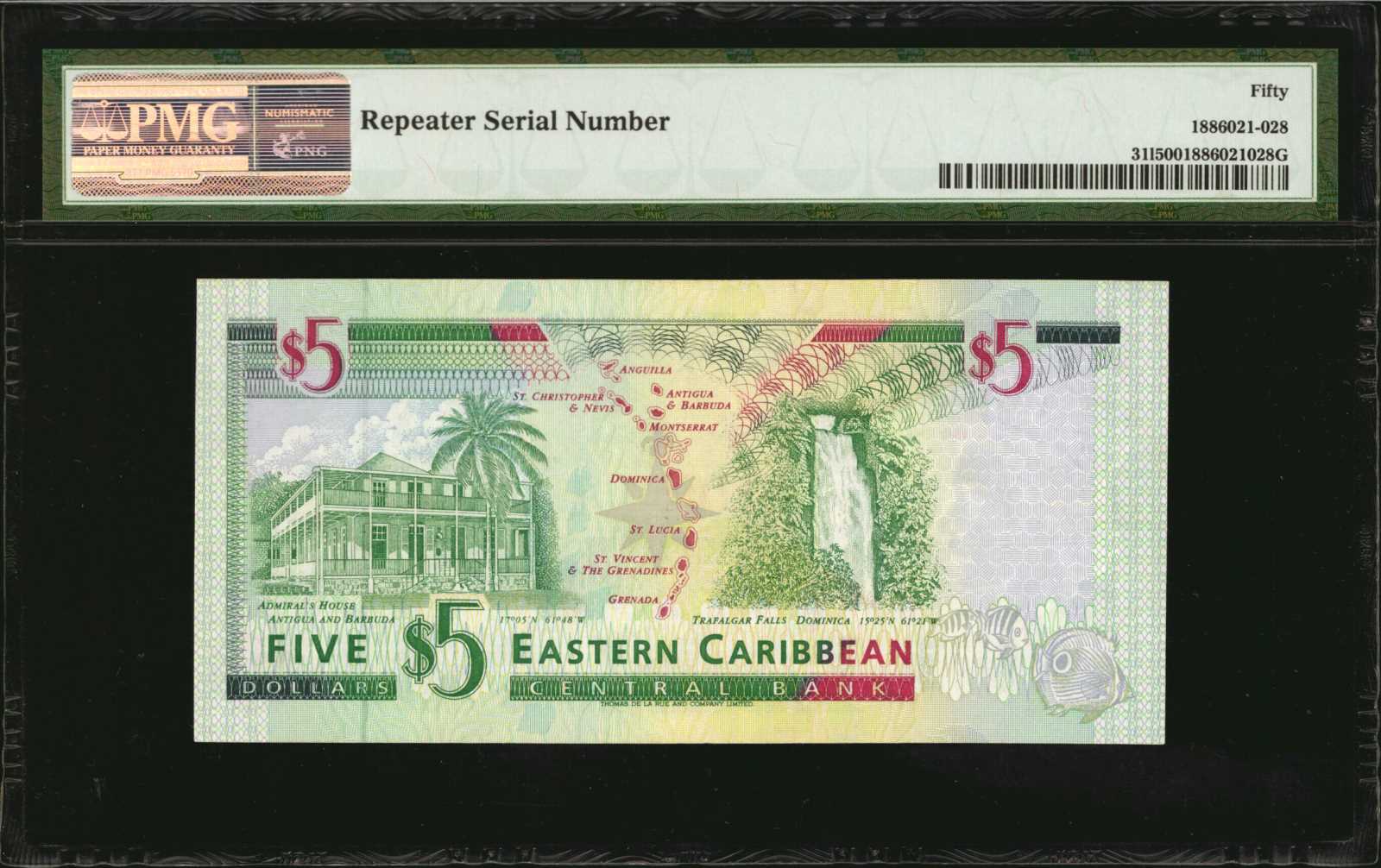image for: East Caribbean States  5 dollars (B215d)