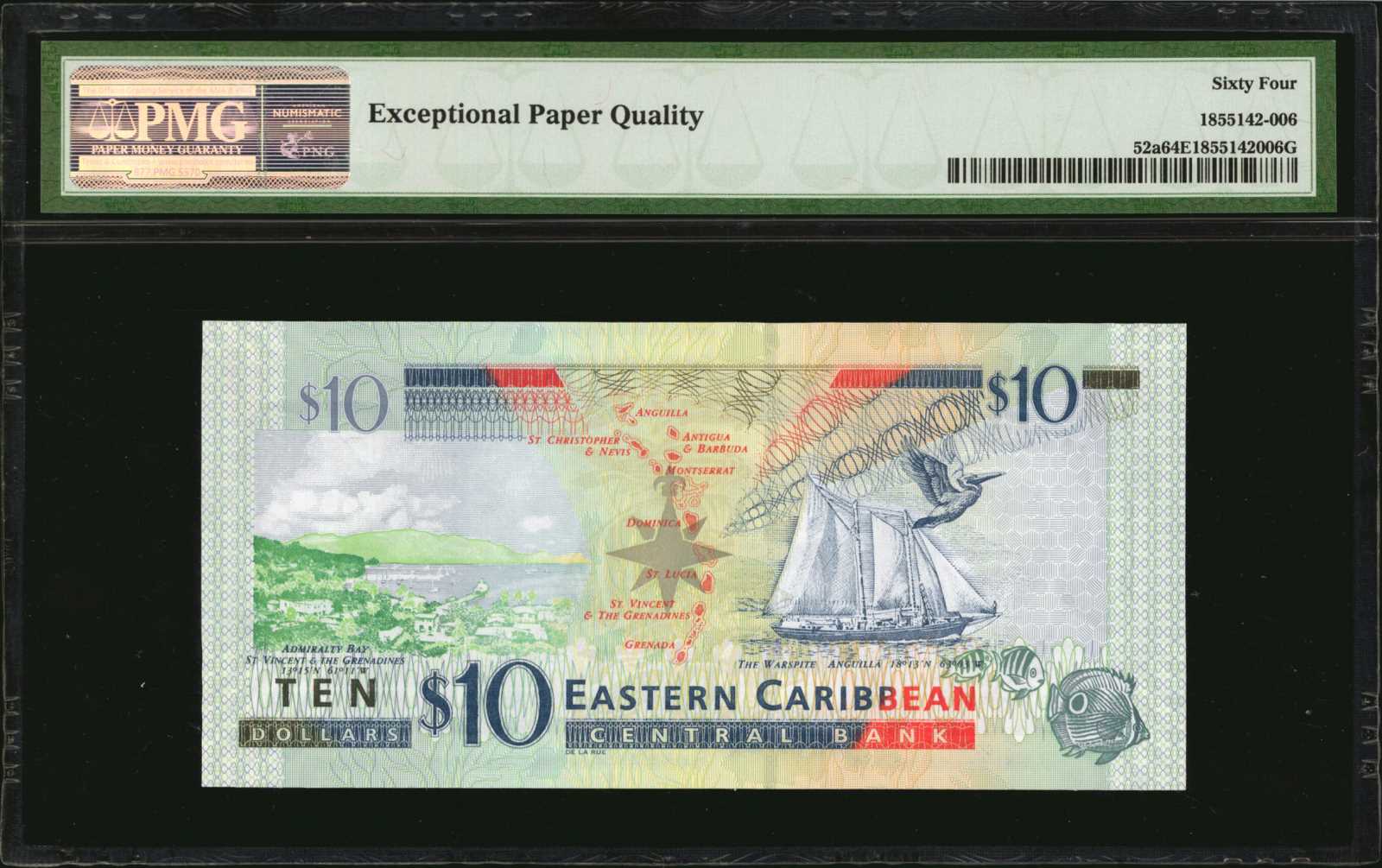 image for: East Caribbean States  10 dollars (B236b)
