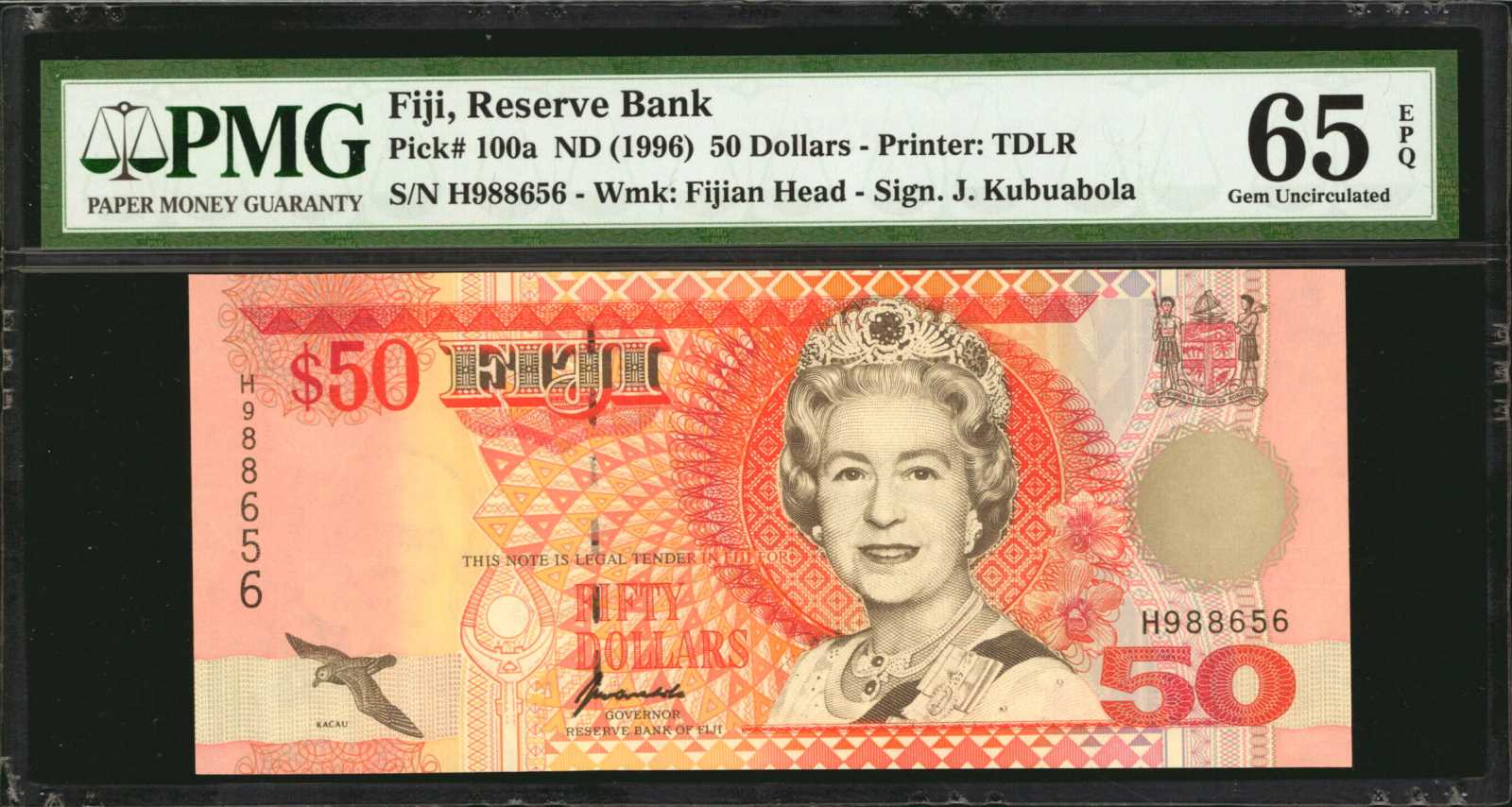image for: Fiji  50 dollars (B513b)