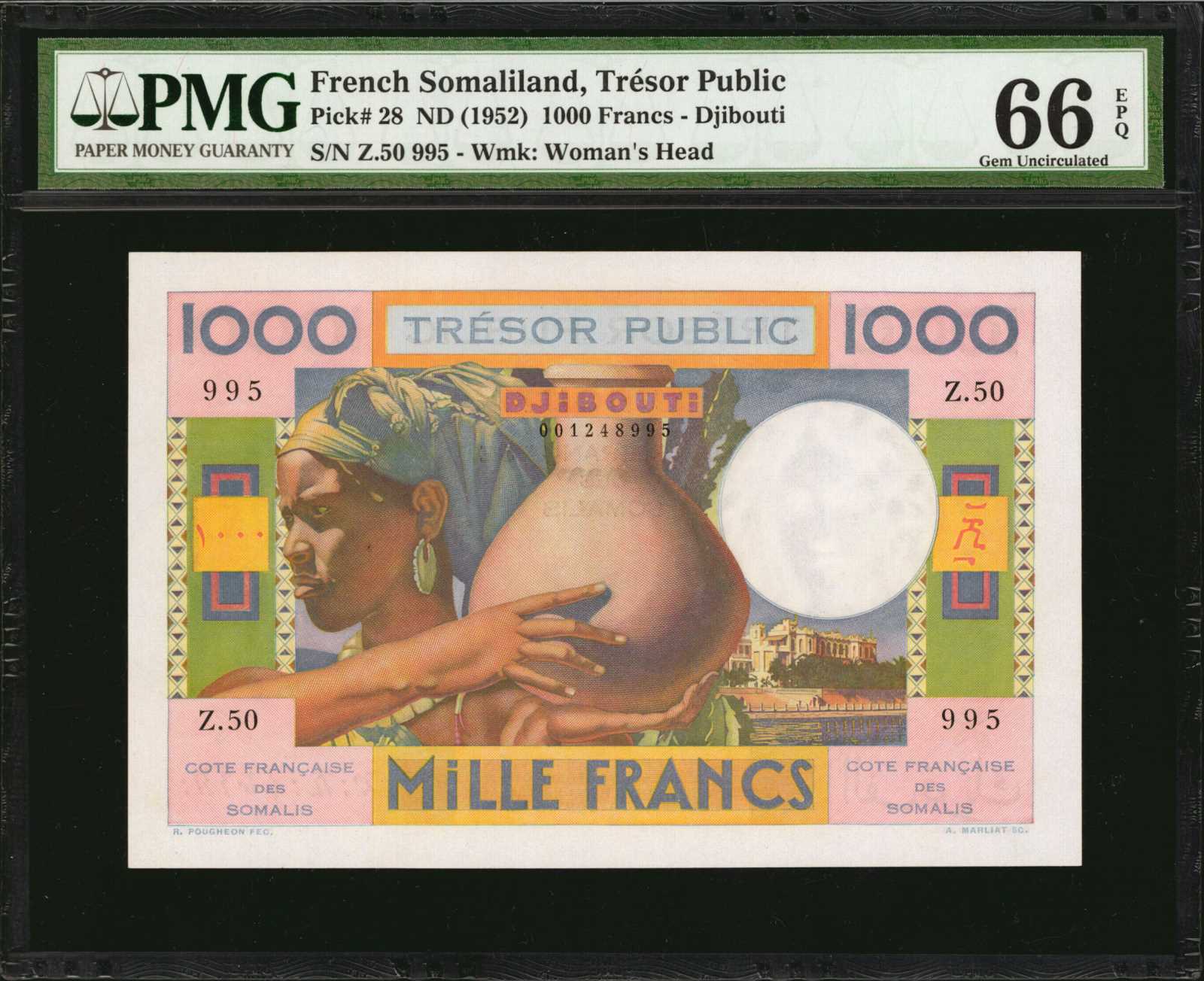 image for: French Somaliland  1,000 francs(B304as1)