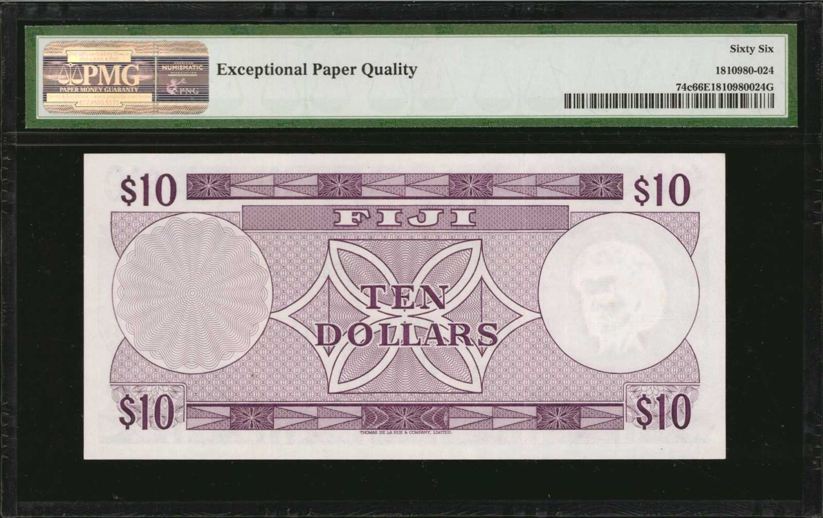 image for: Fiji  10 dollars (B405c)