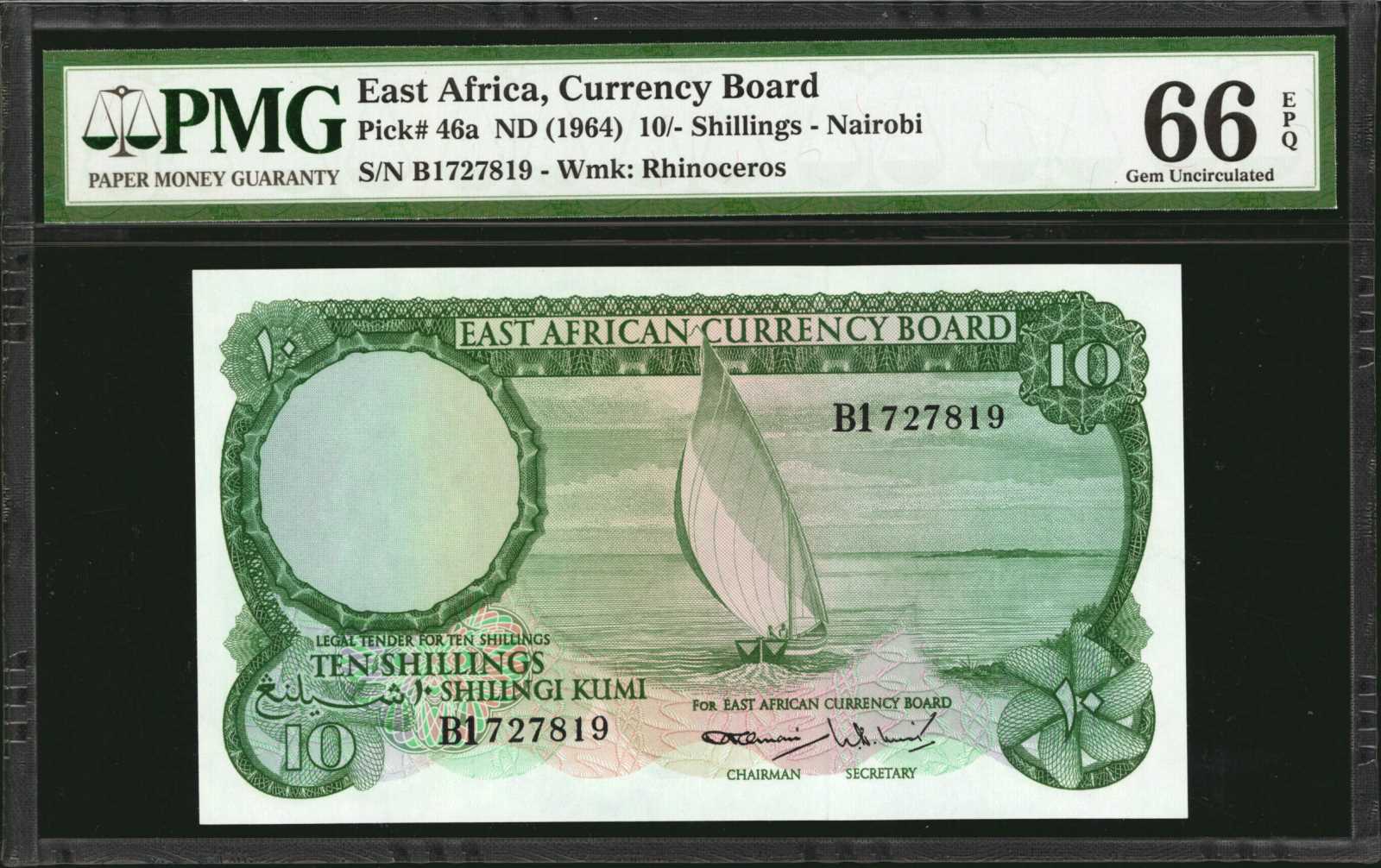 image for: East Africa  10 shillings(B232as4)