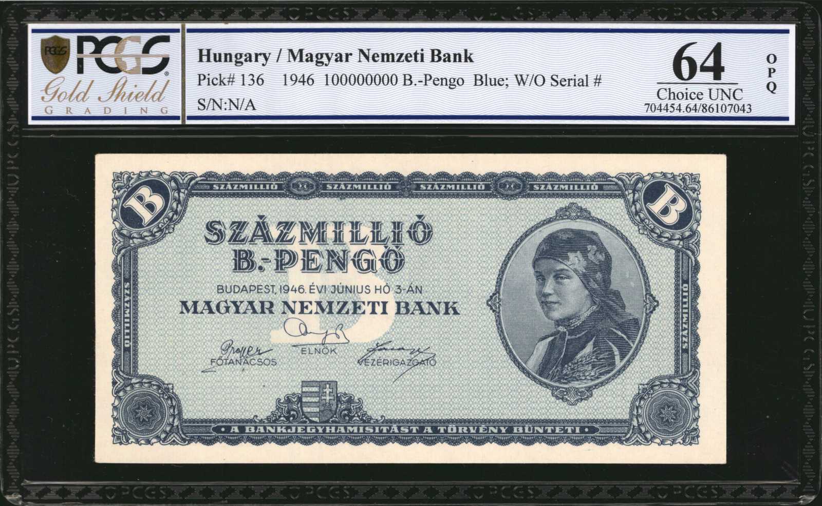 image for: Hungary  szazmillio (B545as)
