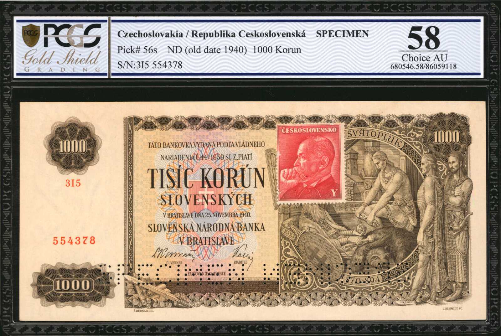 image for: Czechoslovakia  1,000 kor?n (B135a)