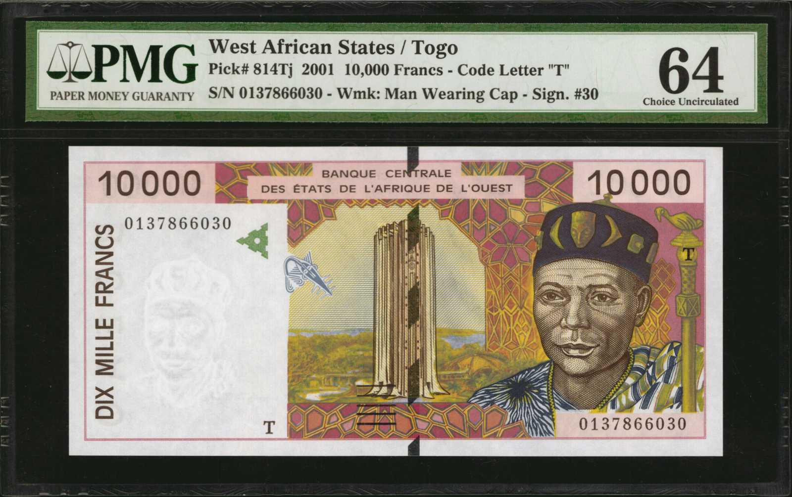 image for: West African States  10,000 francs (B119Tg)