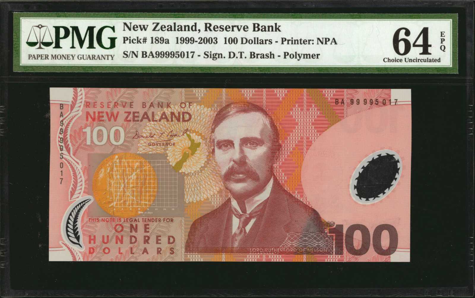 image for: New Zealand  100 dollars (B135as)