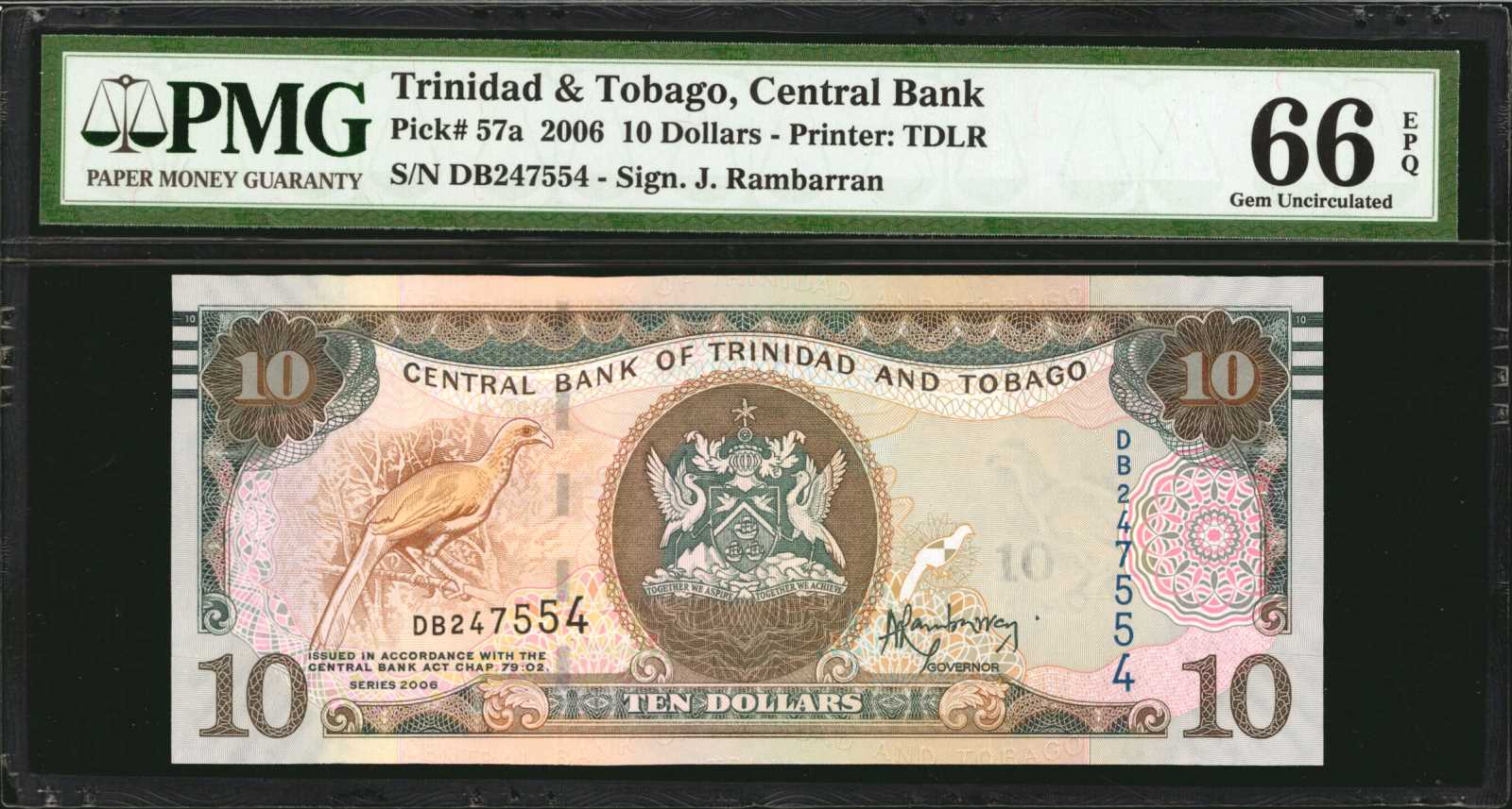 image for: Trinidad and Tobago  10 dollars (B223az)