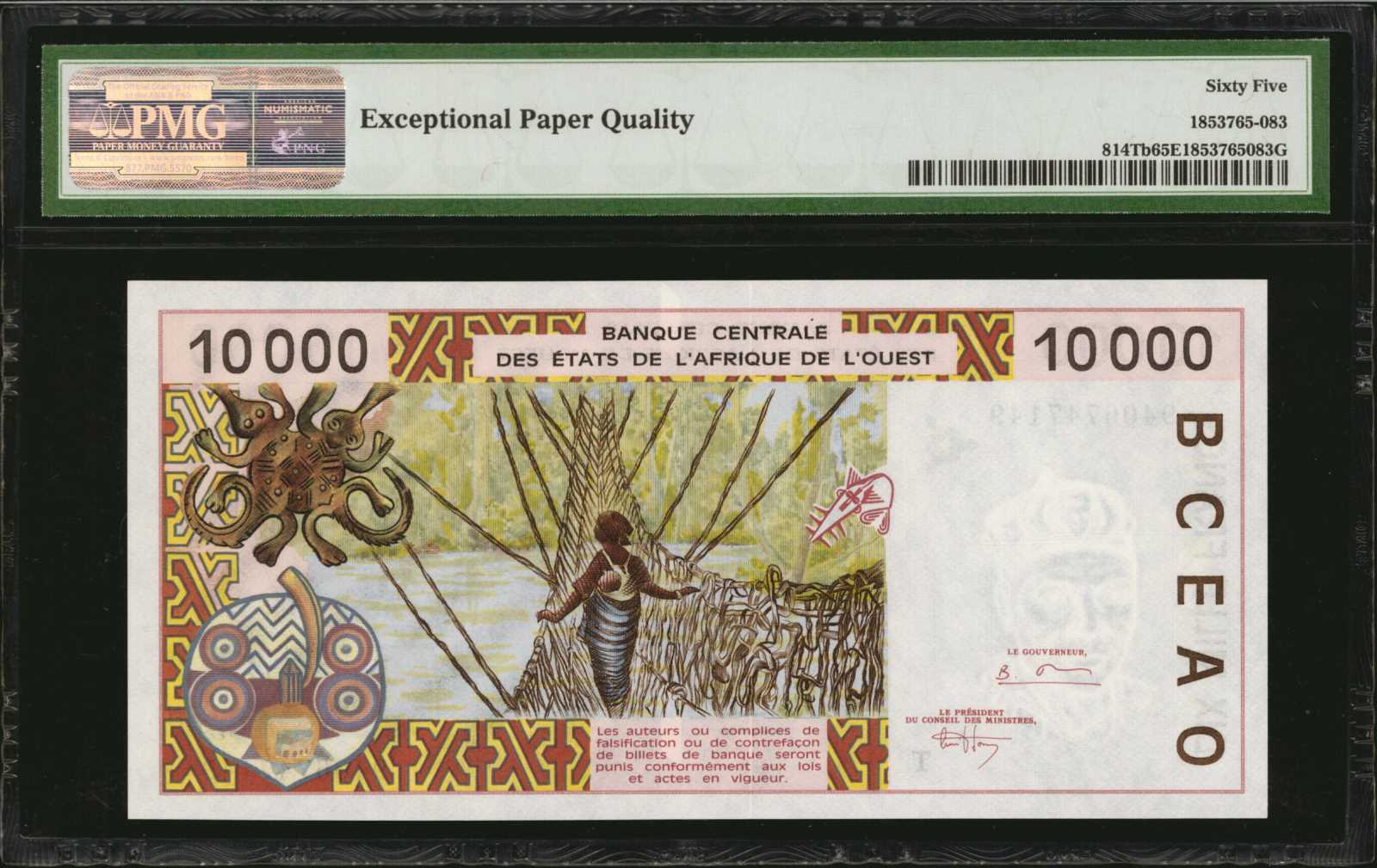 image for: West African States  10,000 francs (B119Tb)
