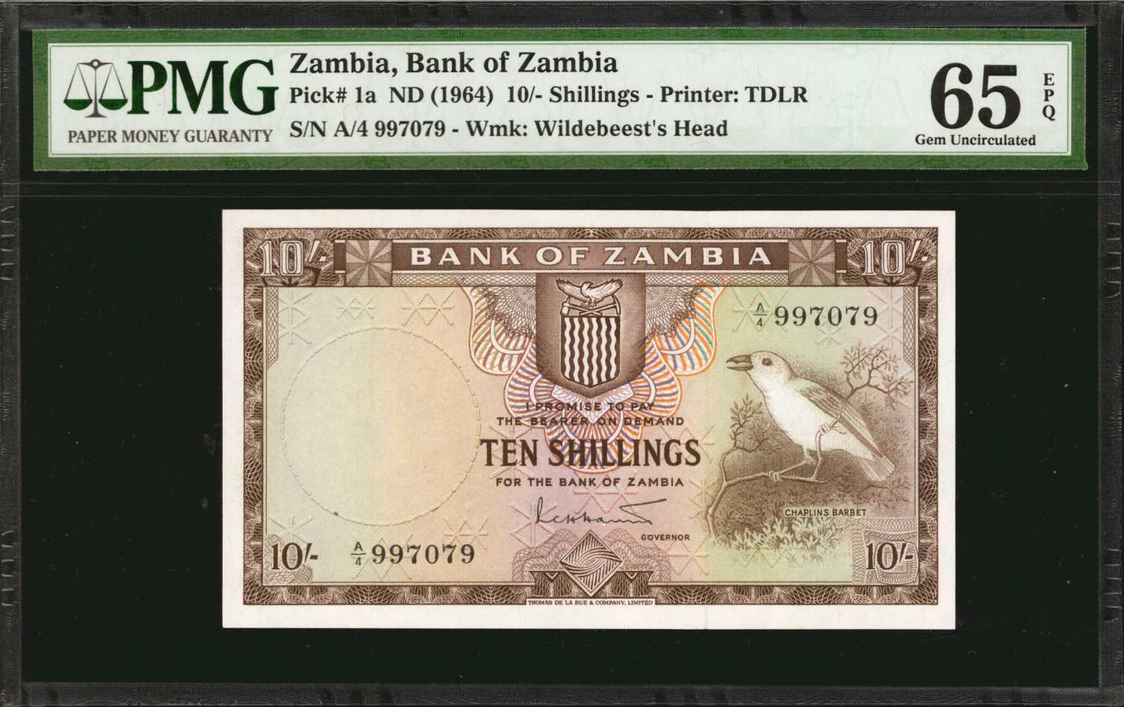 image for: Zambia  10 shillings(B101as3)