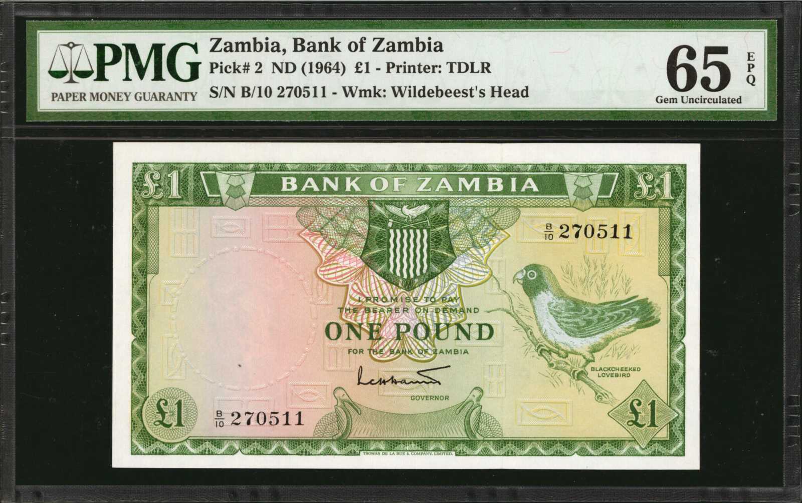 image for: Zambia  1 pound(B102as1)