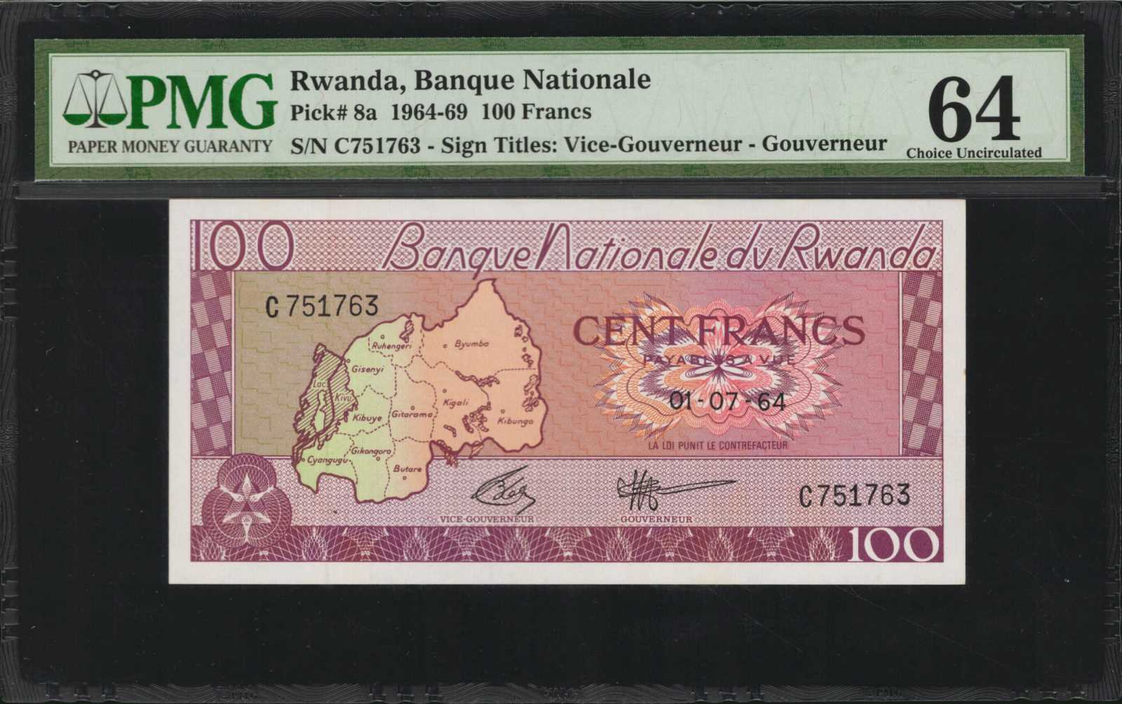 image for: Rwanda  100 francs(B108a)