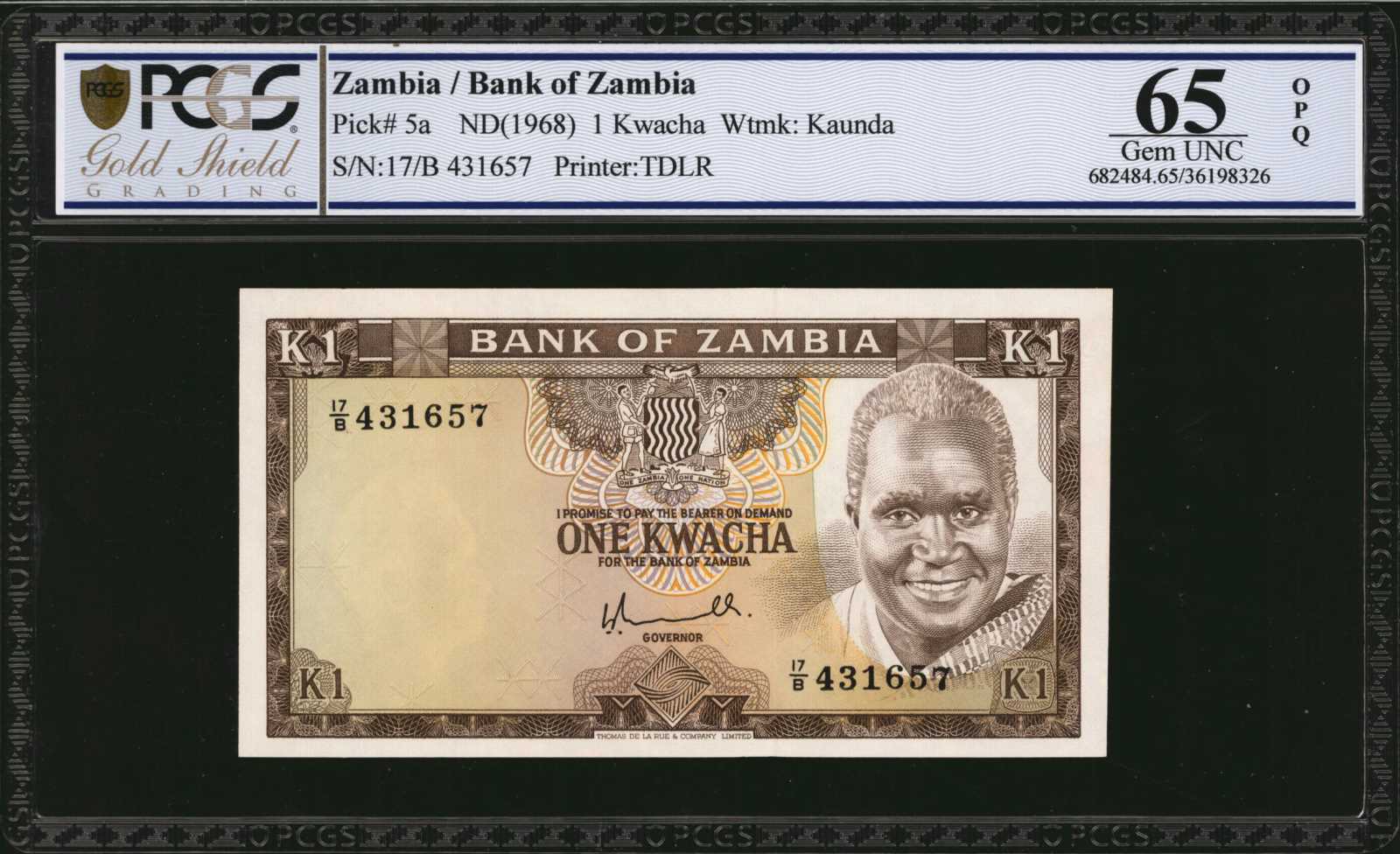 image for: Zambia  1 kwacha (B105a)