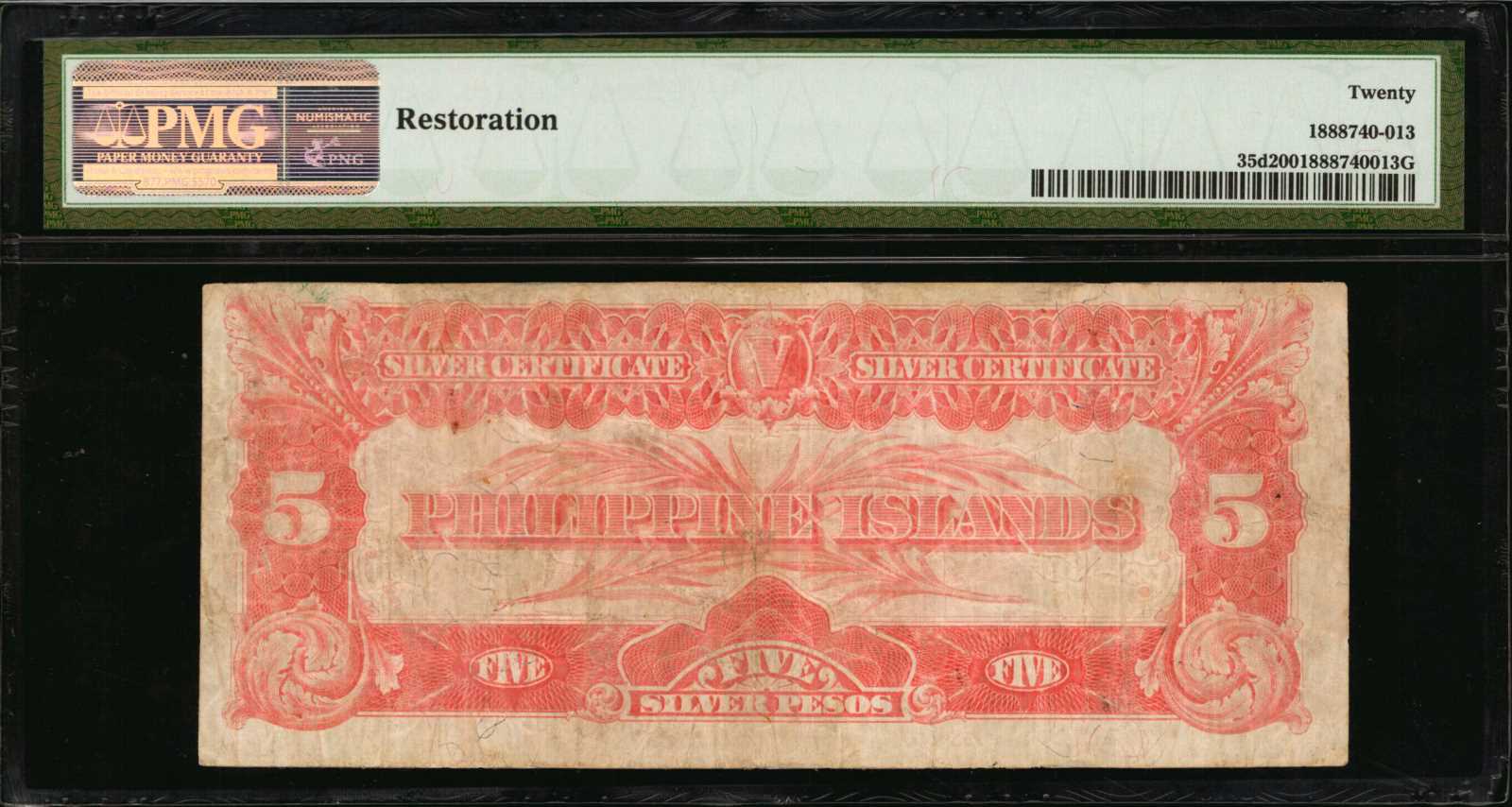 image for: Philippines  5 silver pesos (B512a)