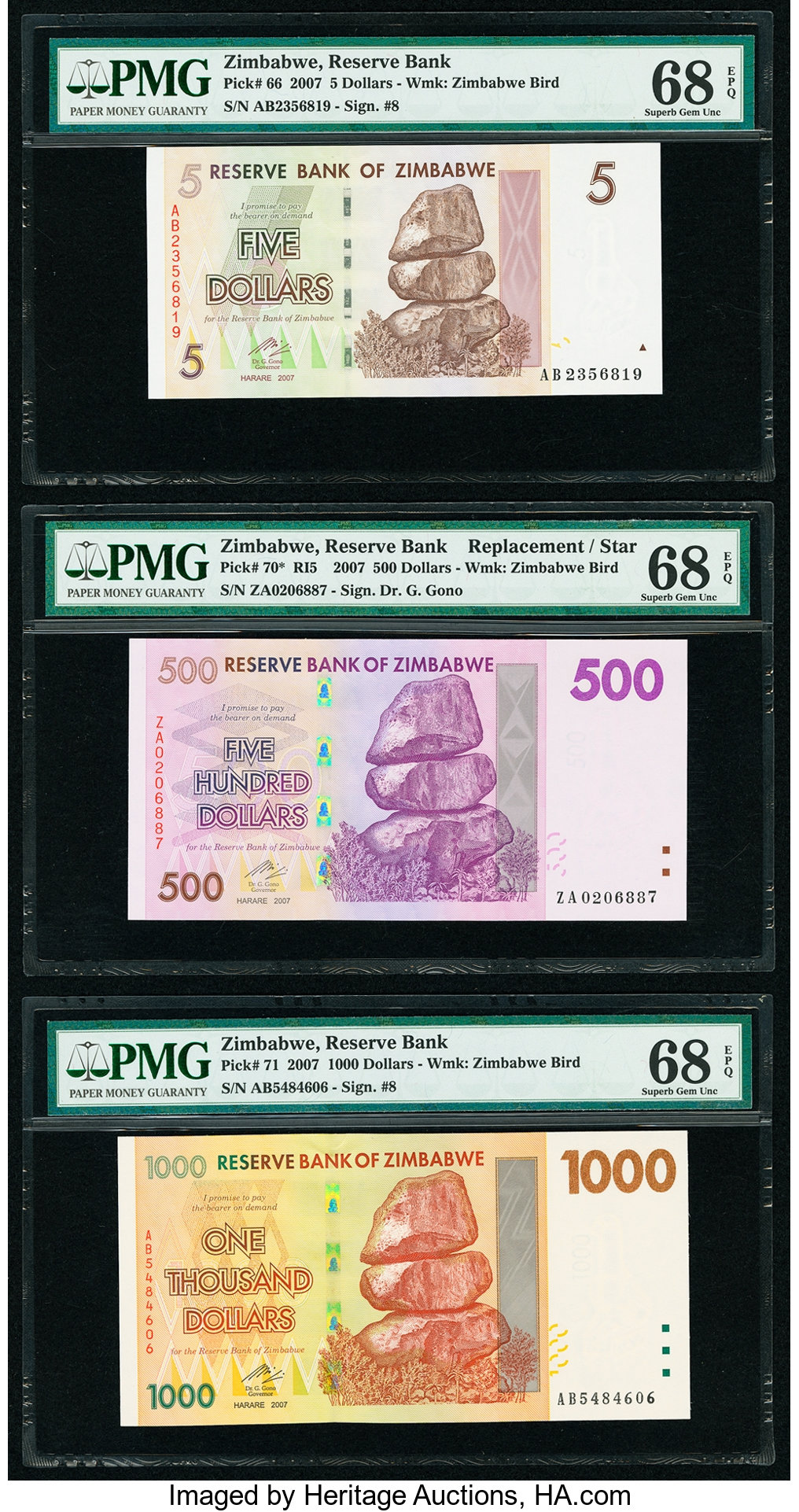 image for: Zimbabwe  500 dollars (B161az)
