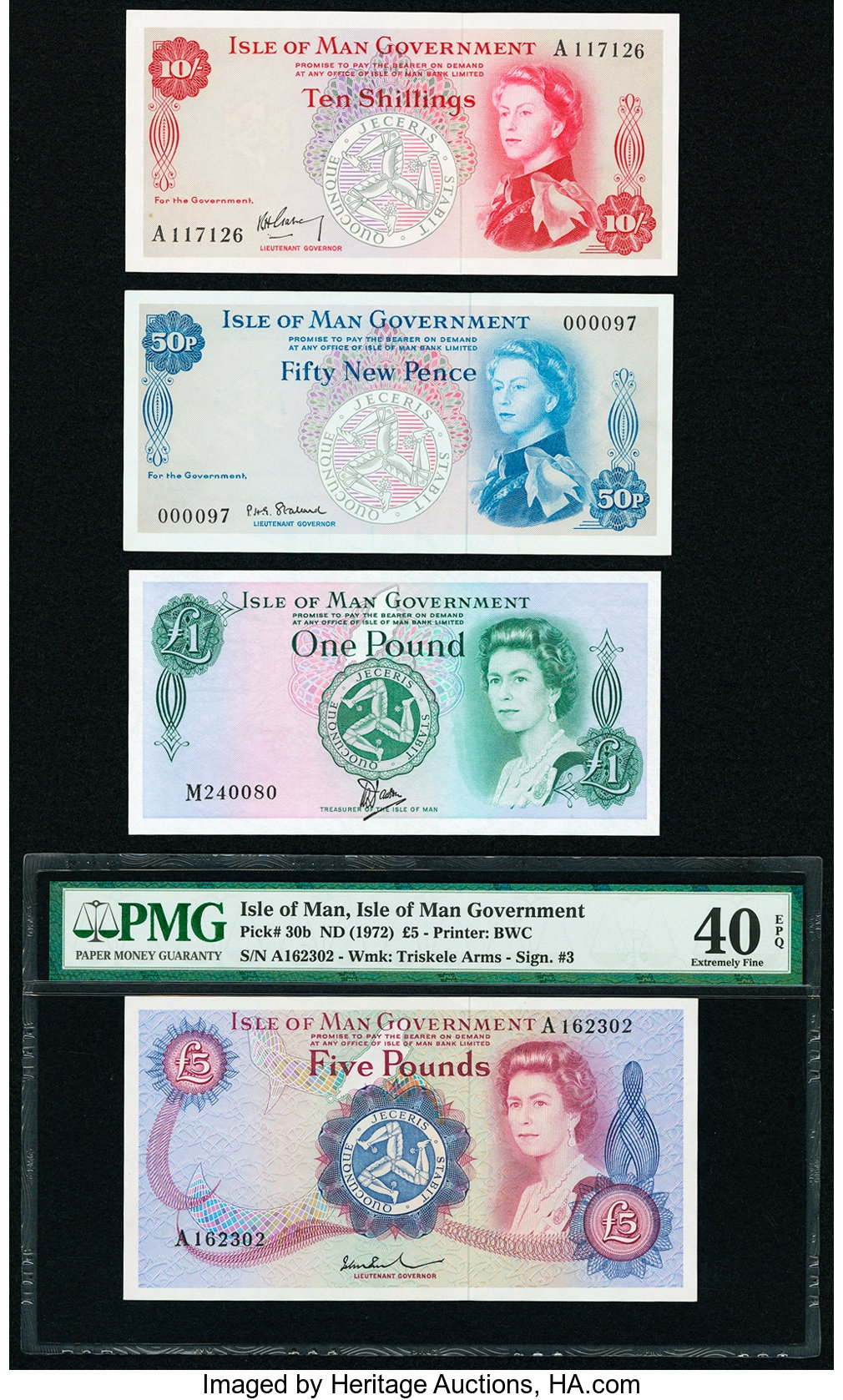 image for: Isle of Man  5 pounds (B107as)