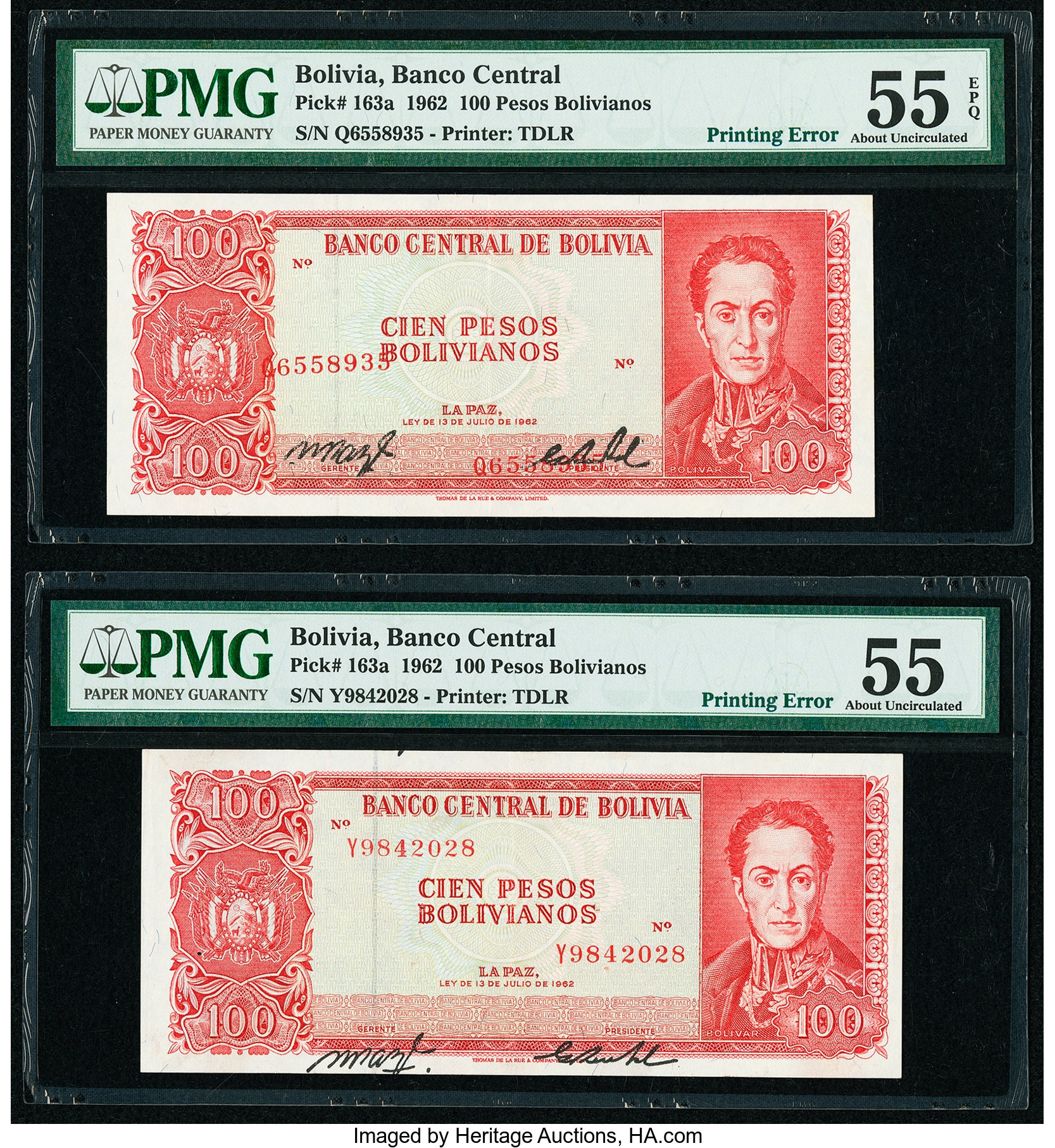 image for: Bolivia  100 pesos bolivianos(B350ks2)