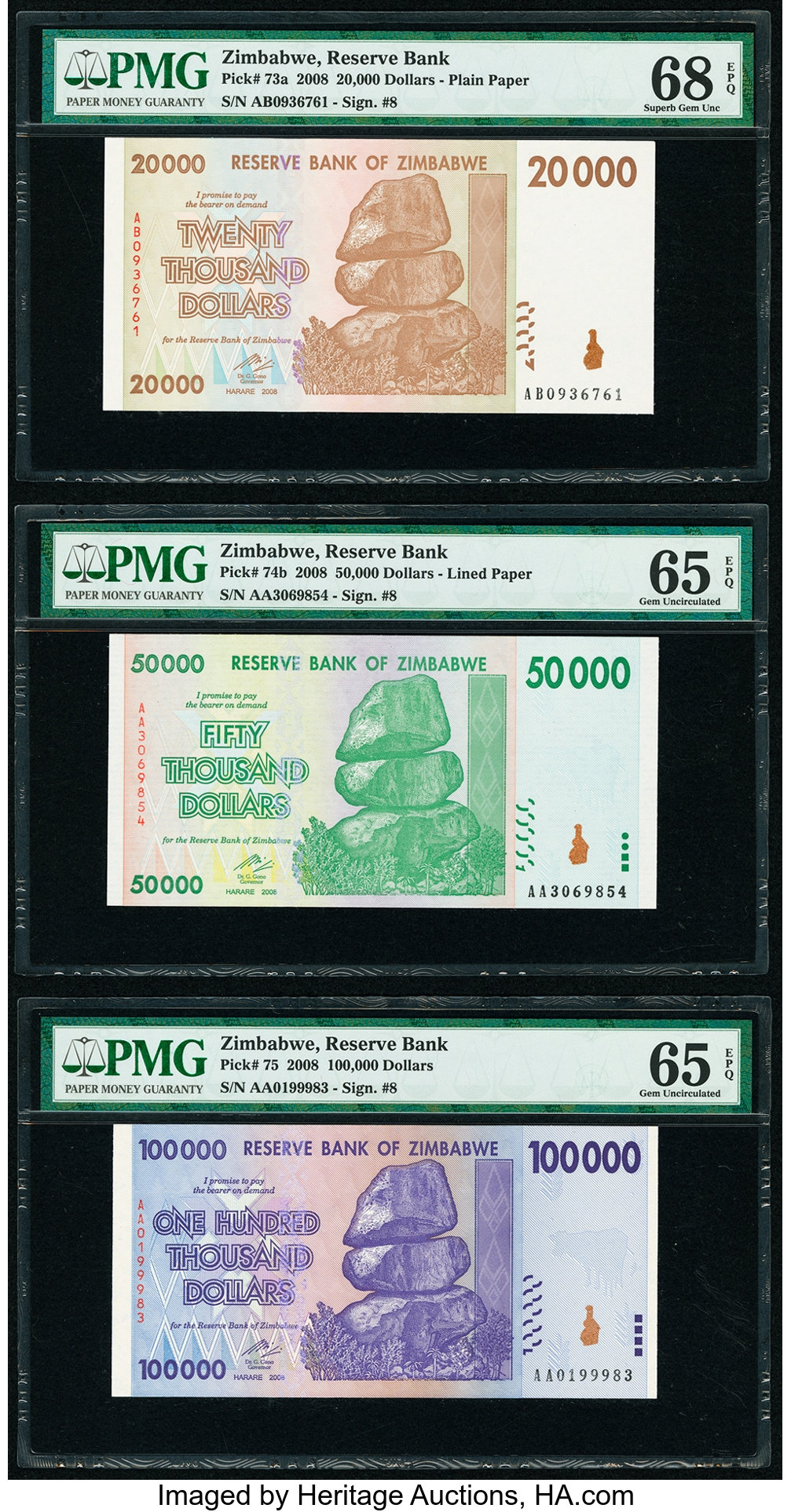 image for: Zimbabwe  20,000 dollars (B164a)