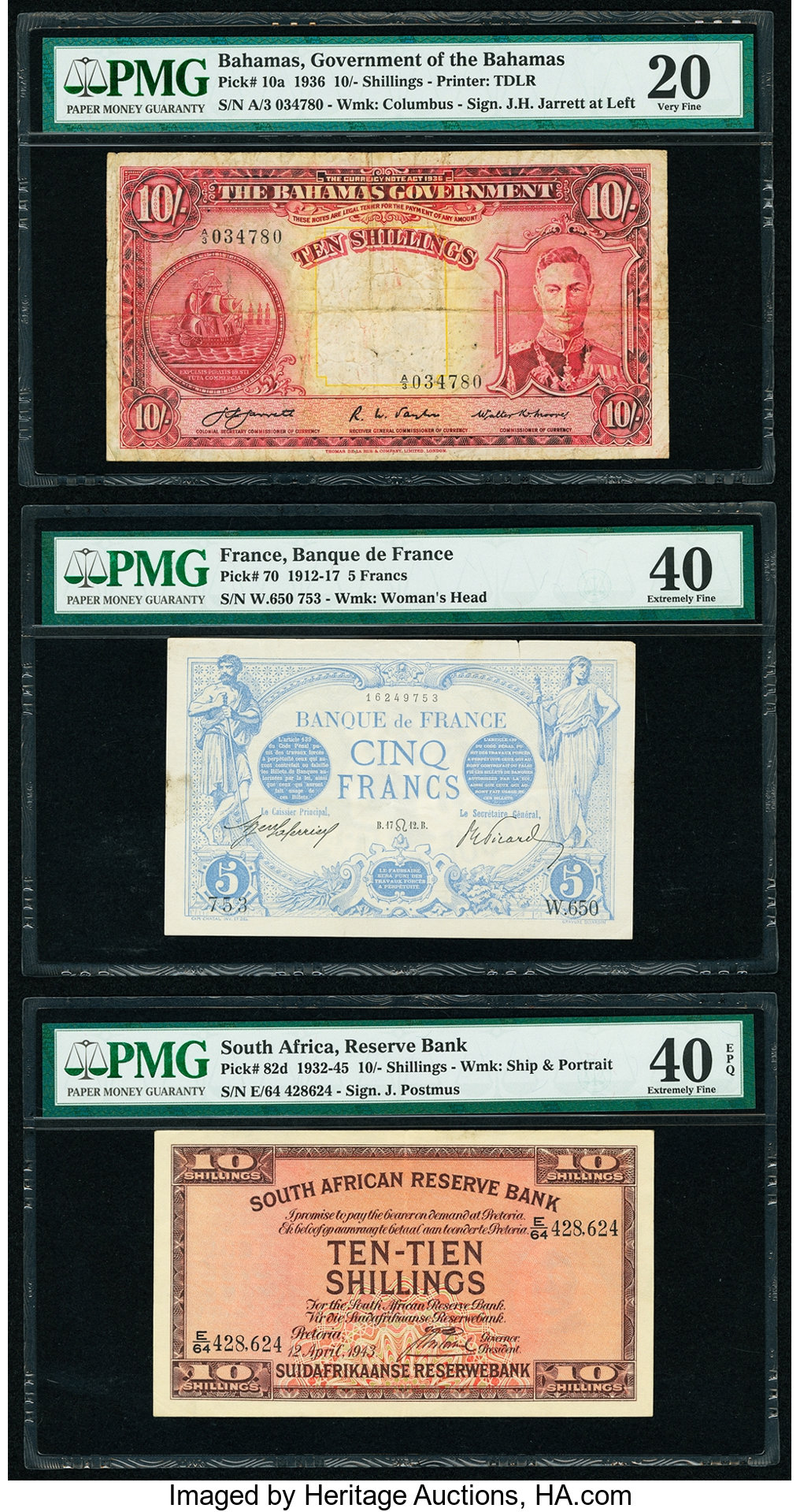 image for: Bahamas  10 shillings(B109a)