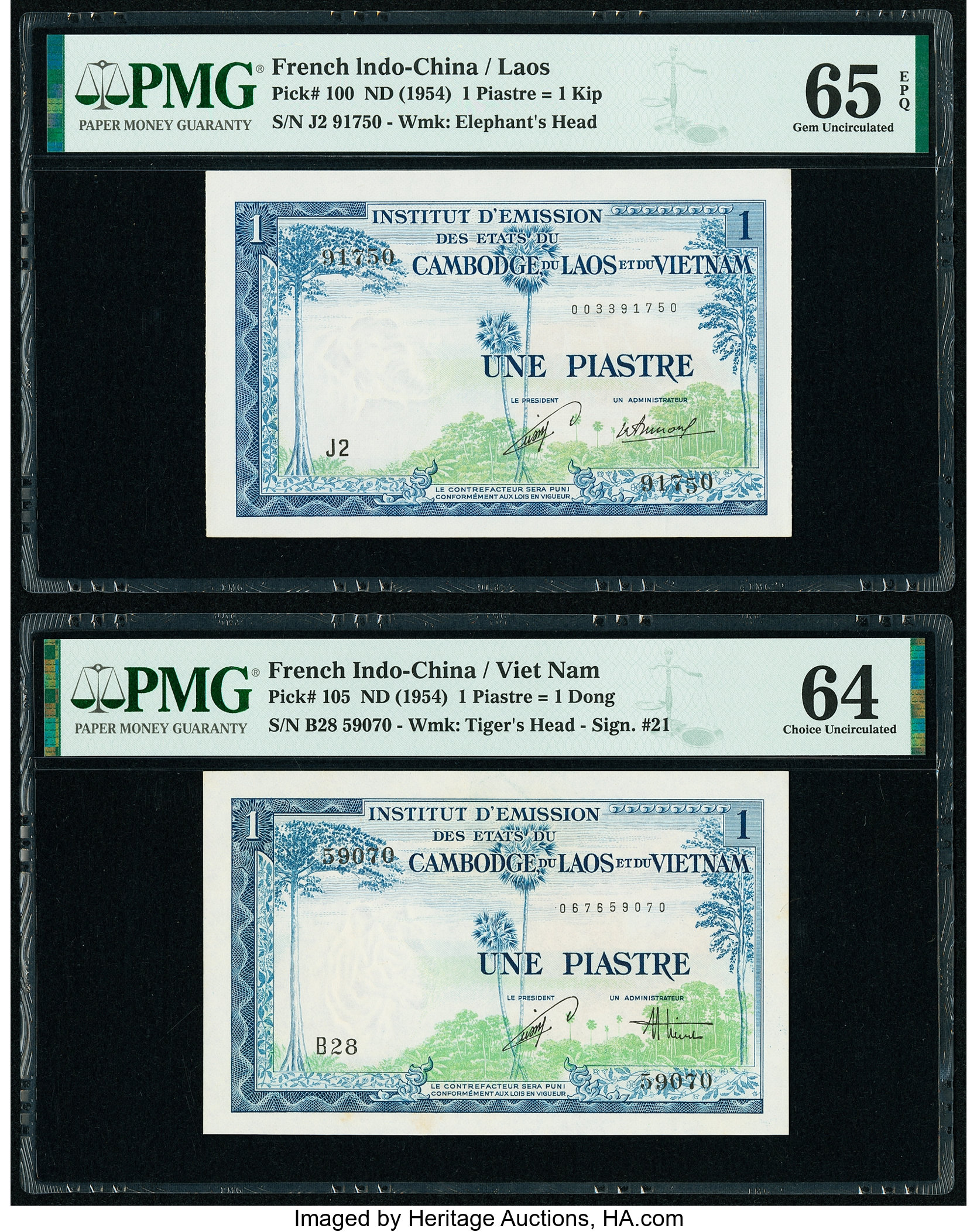 image for: French Indo-China  1 piastre(B409bs4)
