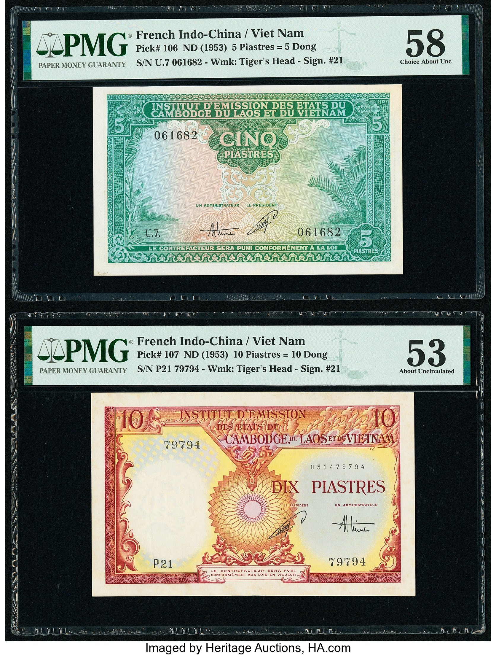 image for: French Indo-China  5 piastres(B415a)