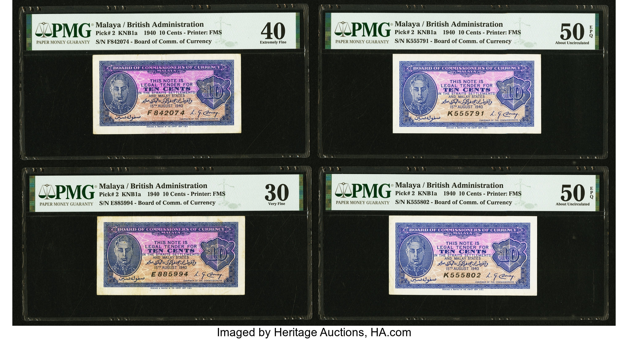 image for: Malaya  10 cents (B104a)
