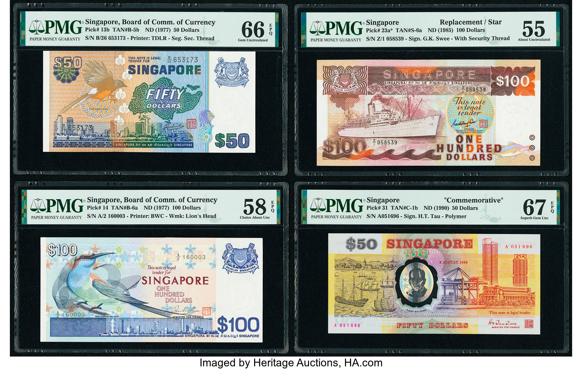 image for: Singapore  50 dollars (B128a)