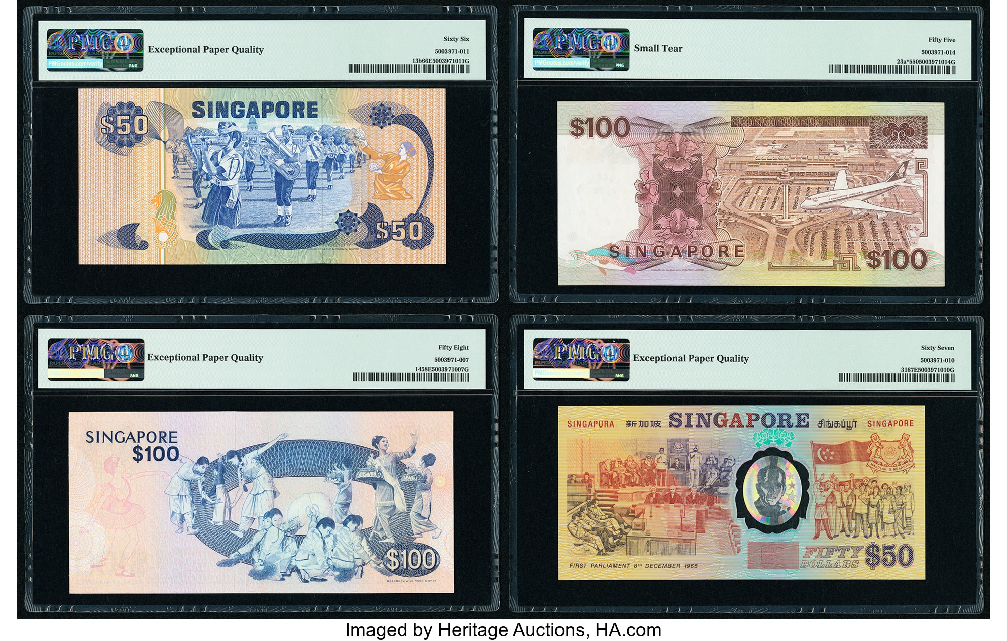 image for: Singapore  100 dollars (B124bz)